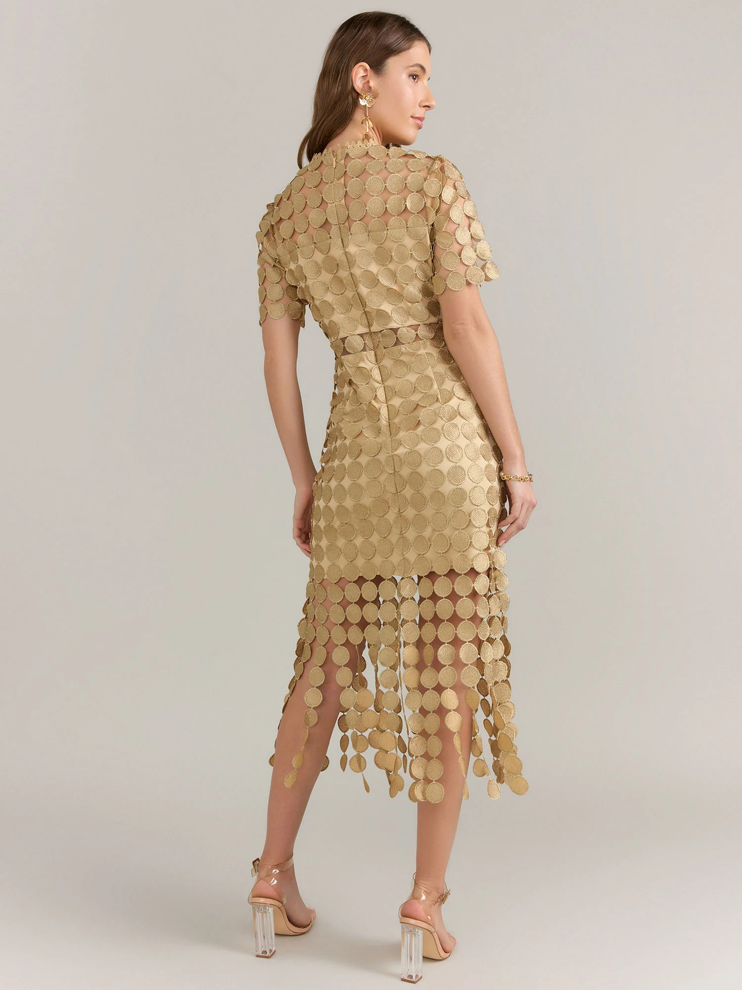 Just Me Circle Crochet Fringe Lurex Dress - Brands We Love - Image 3