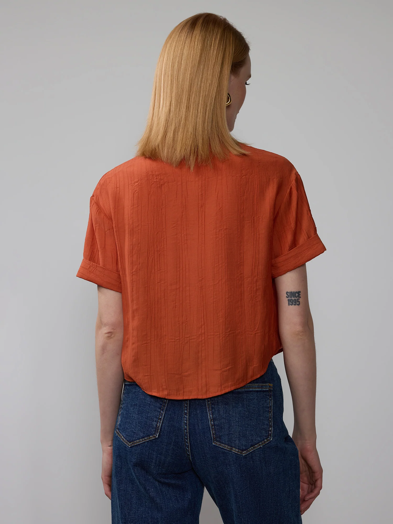 Crinkle Two Pocket Button Down Shirt - Image 7