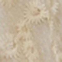 Embroidered Floral Smock Waist Ruffle Hem Mini Dress - Image 10
