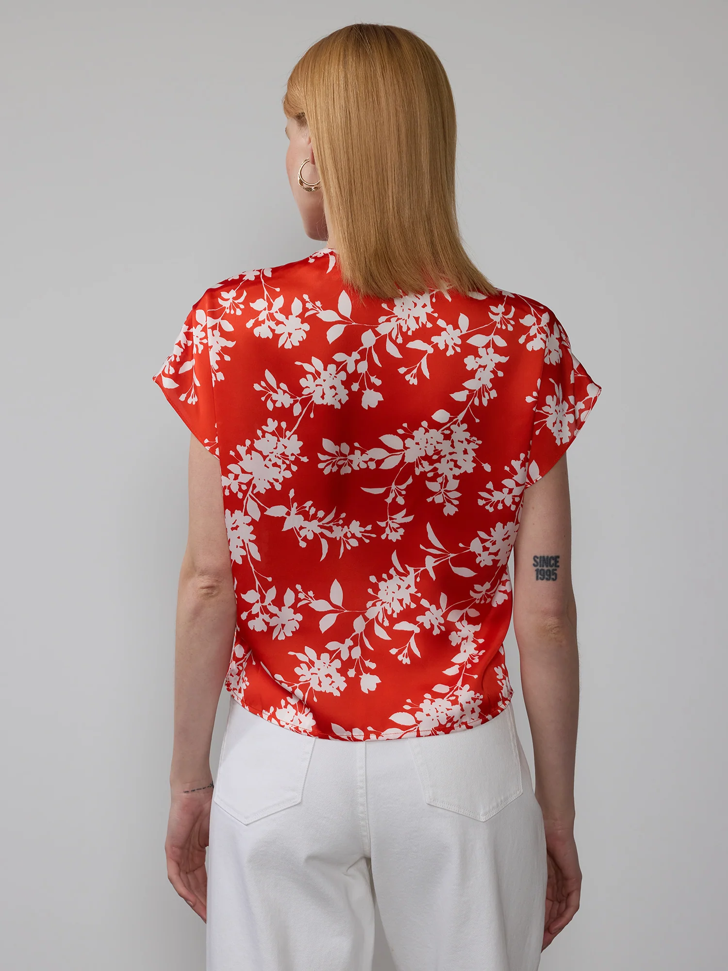 Floral Surplice Neck Blouse - Image 3