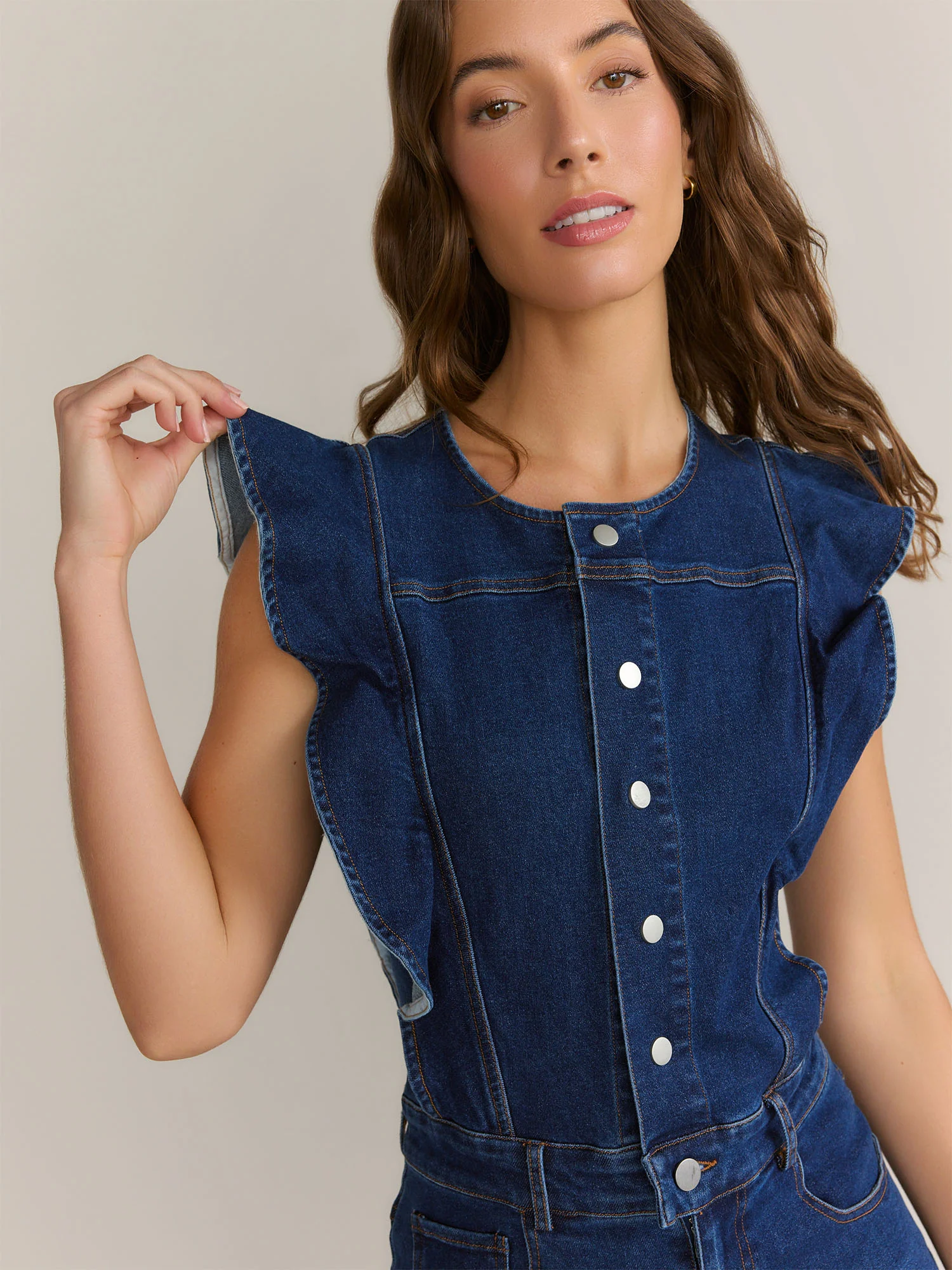 Blue B Ruffle Sleeve Flared Leg Jumpsuit - Brands We Love - Image 2