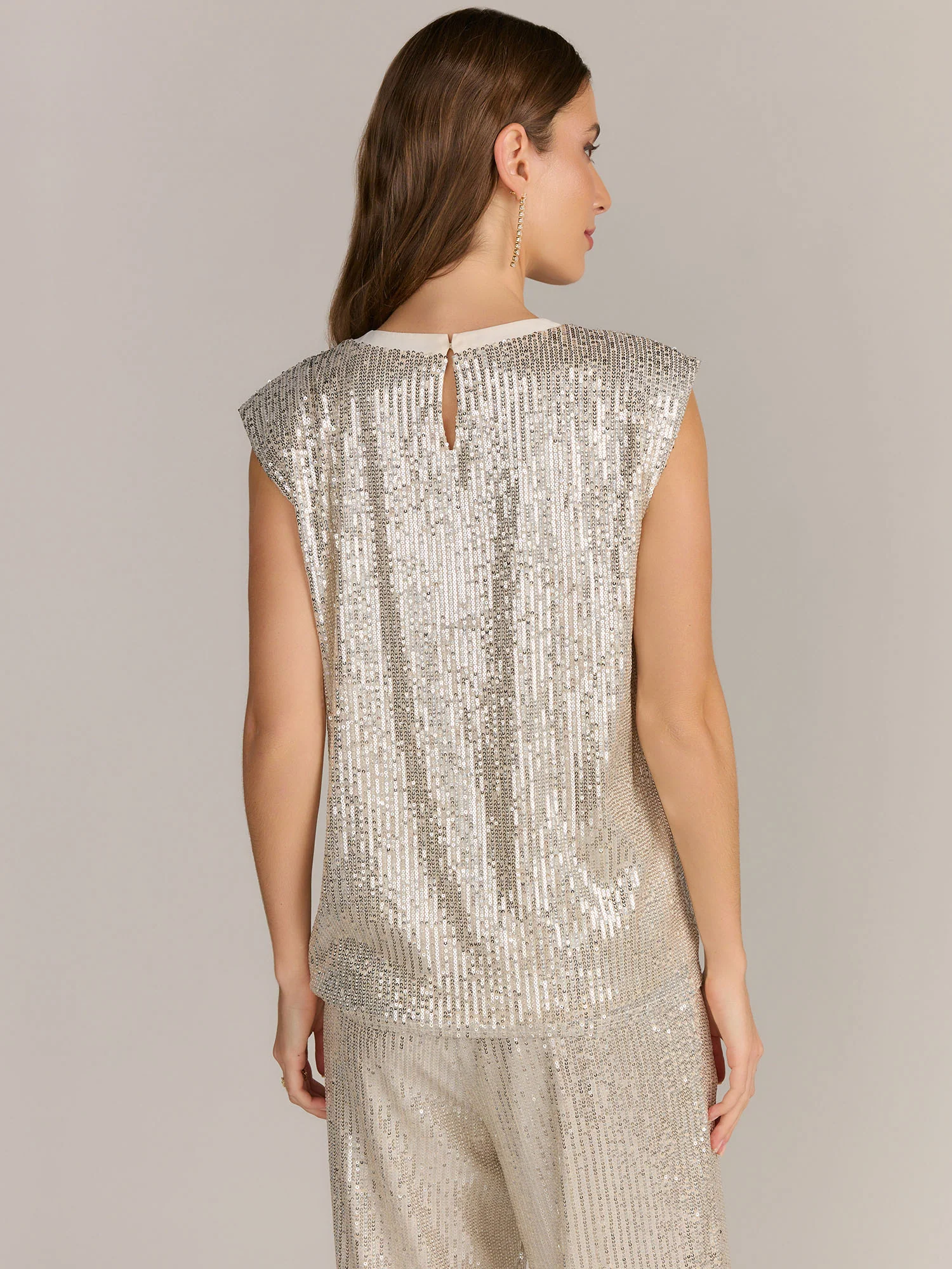 Gilli Shoulder Pad Sequin Top - Brands We Love - Image 3