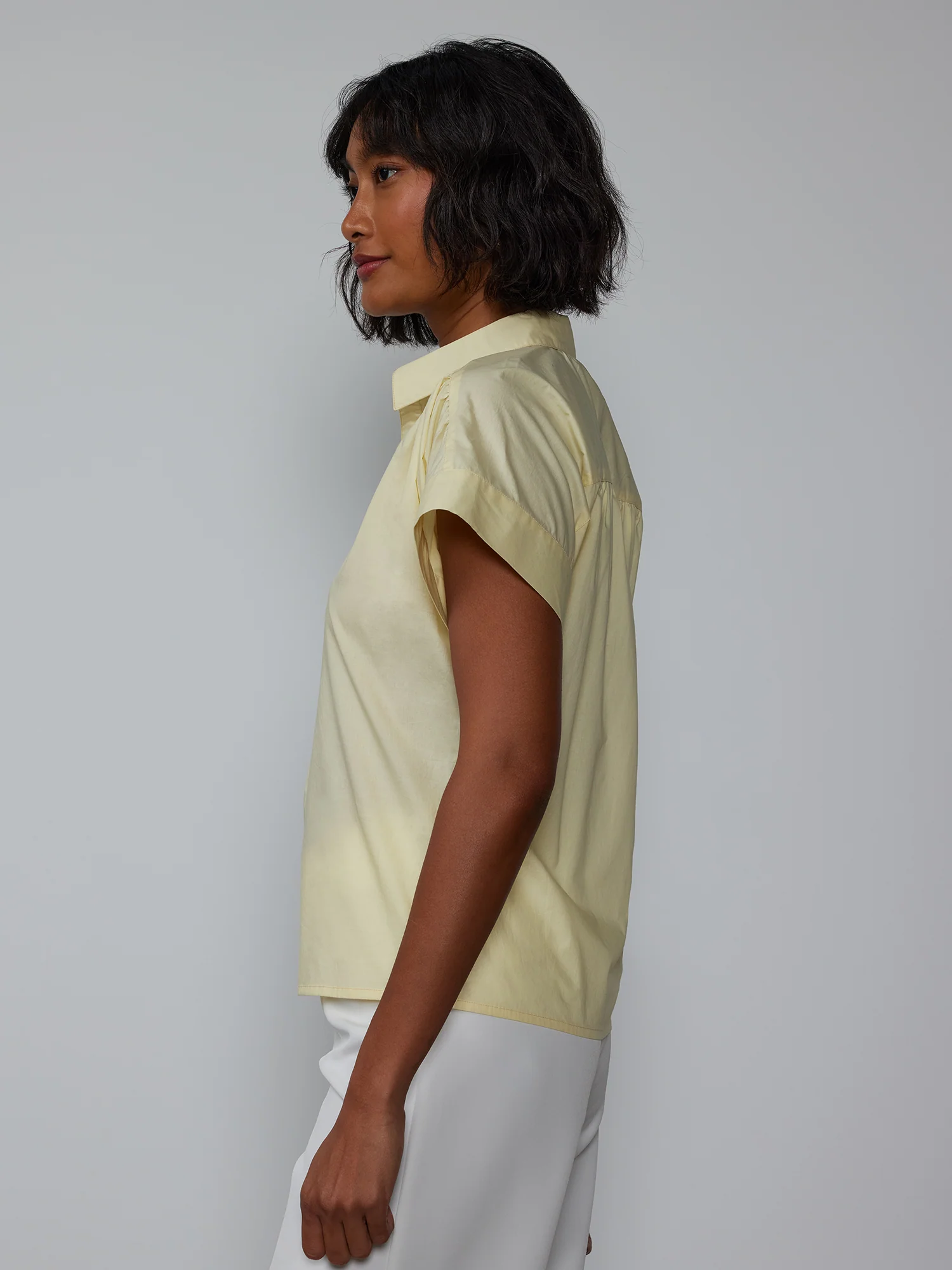 Shirred Shoulder Popover Shirt - Image 2