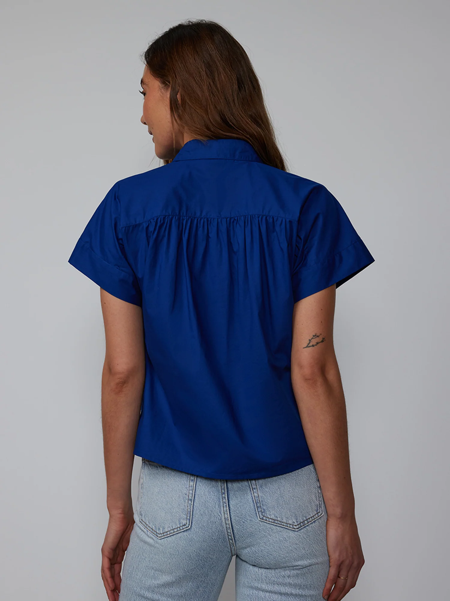 Shirred Shoulder Popover Shirt - Image 8
