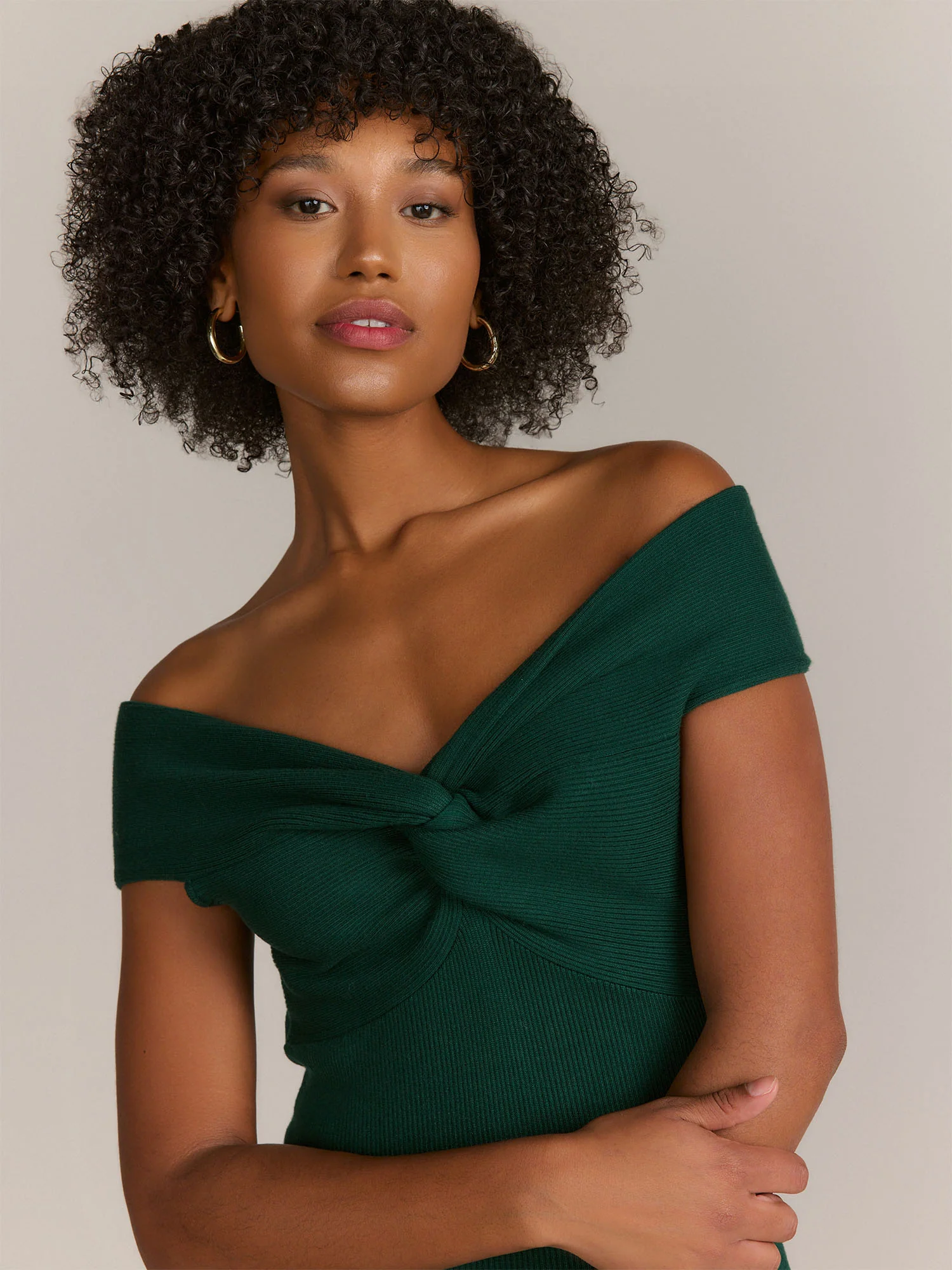 Gilli Twist Front Rib Knit Maxi Dress - Brands We Love - Image 2