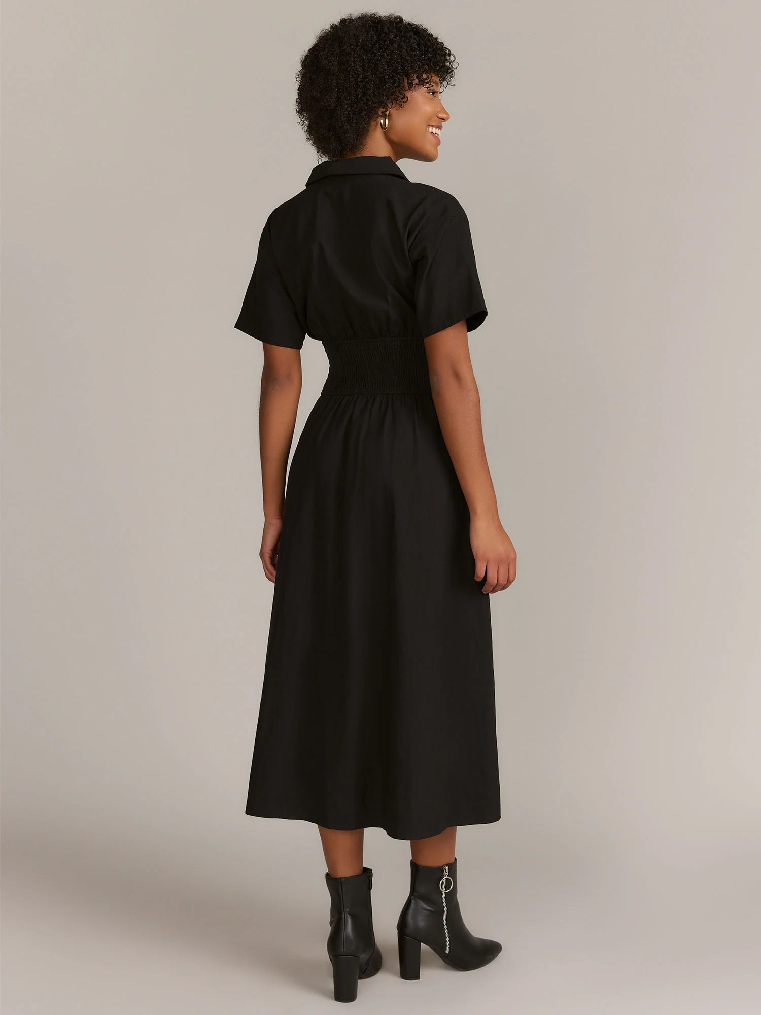 Gilli Short Sleeve Zip Front Midi Dress - Brands We Love - Image 4