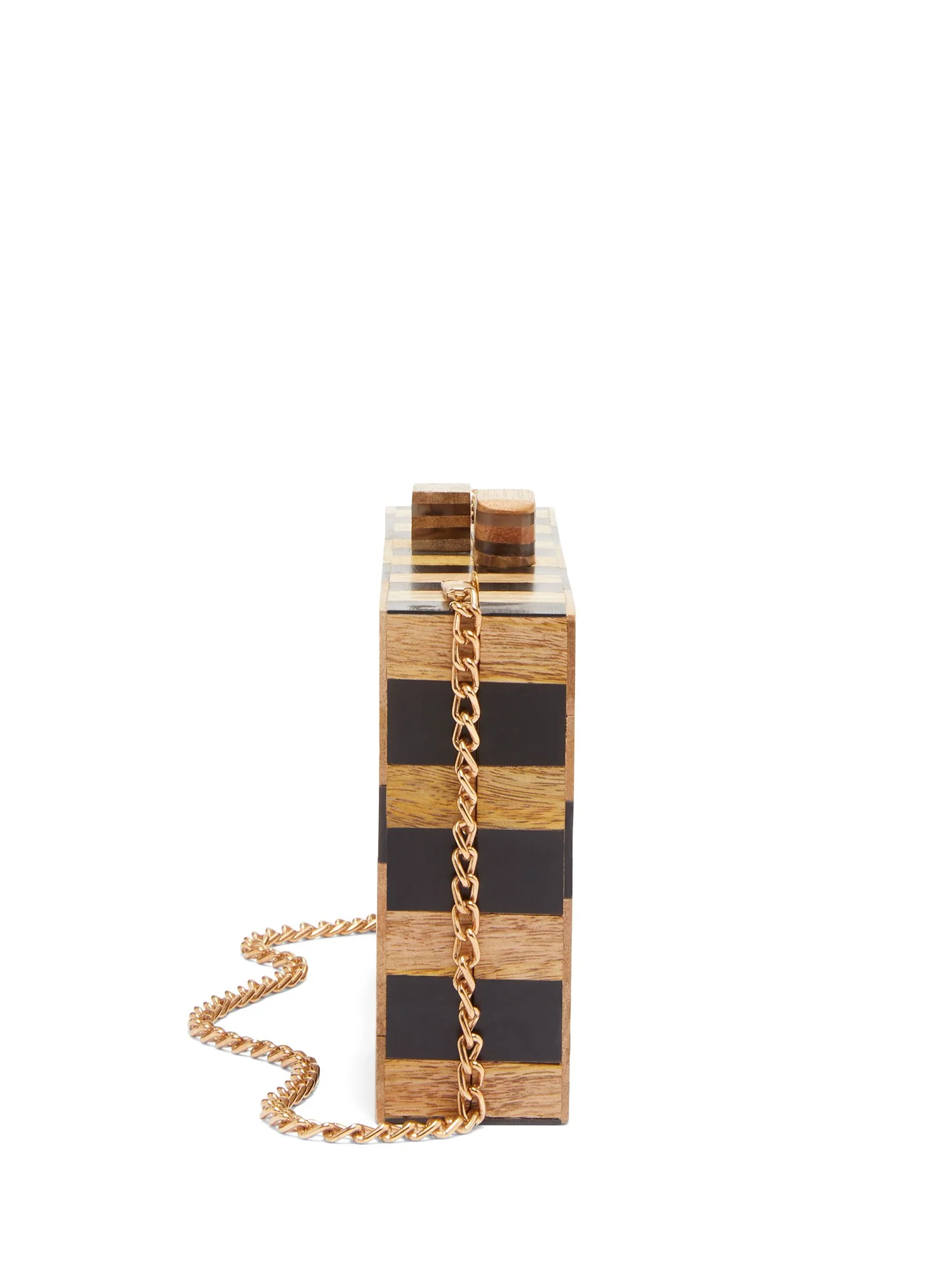 Star-Inlay Wooden Box Clutch - Image 3
