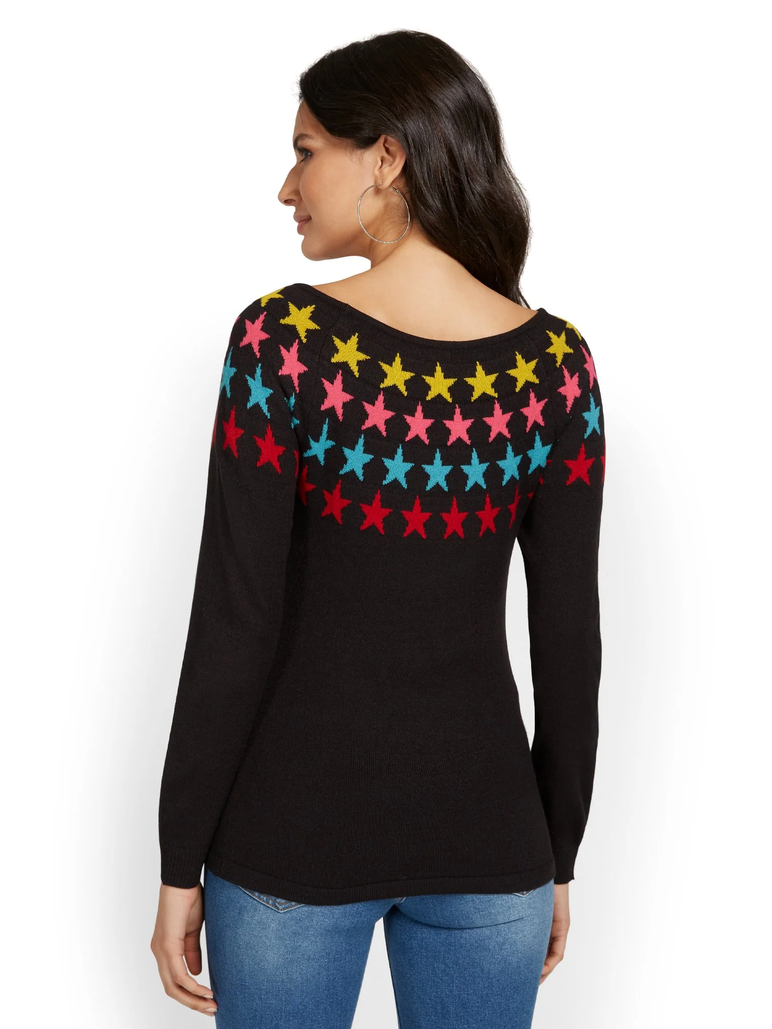 Star-Print Pullover Sweater - Image 3