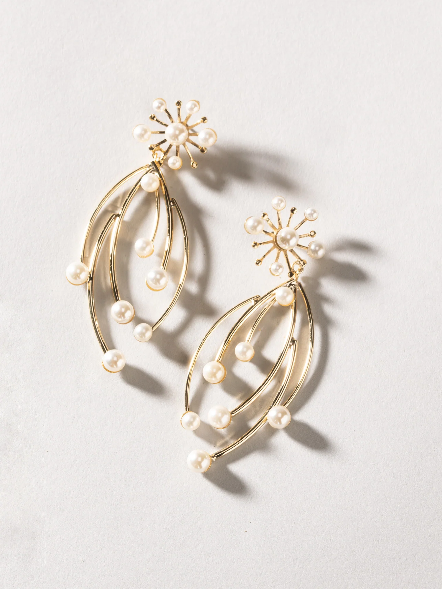 Vieste Rosa Starburst Pearl Drop Earring - Brands We Love - Image 2