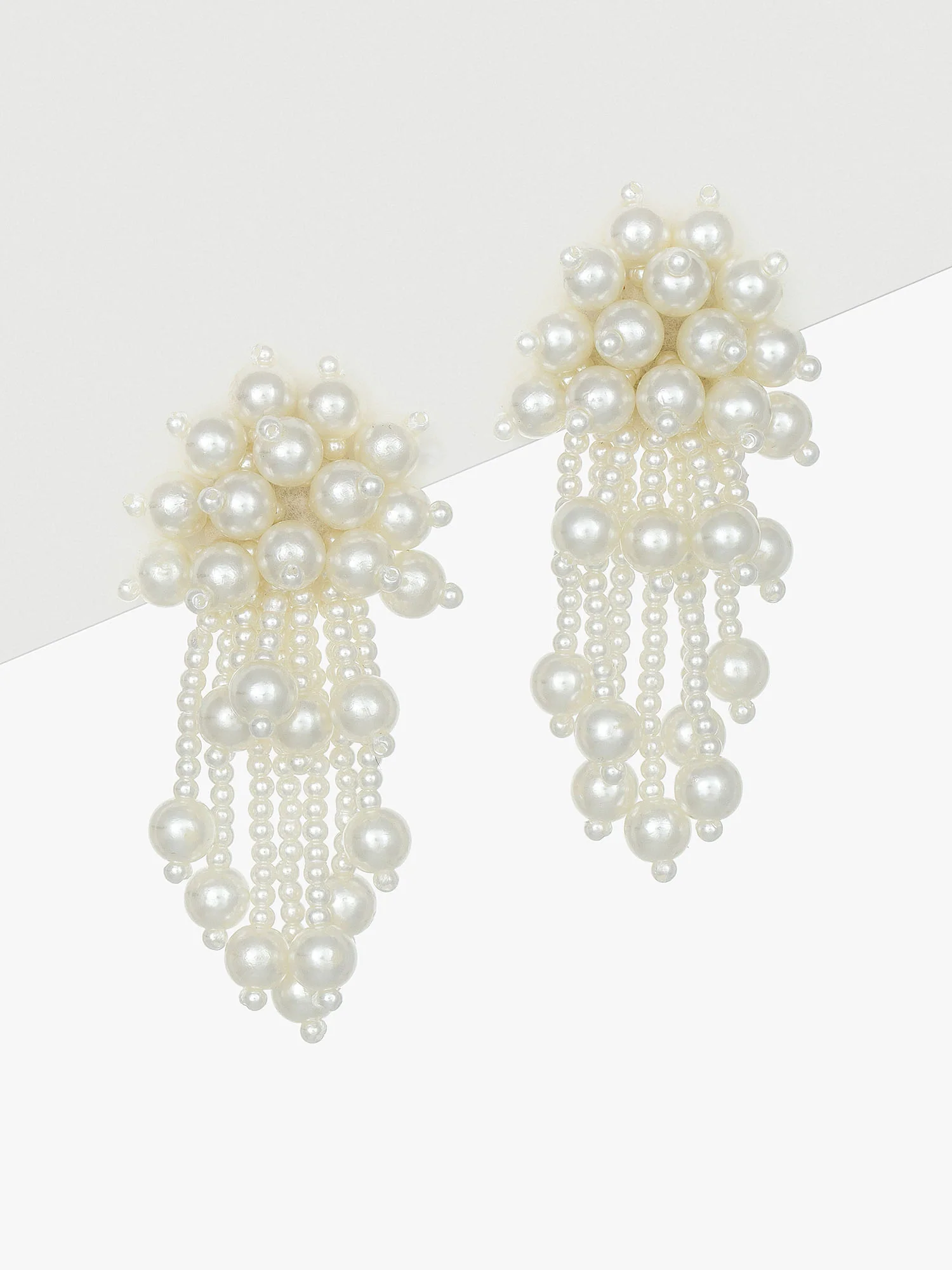 Statement Pearl Cluster Earrings - Image 2