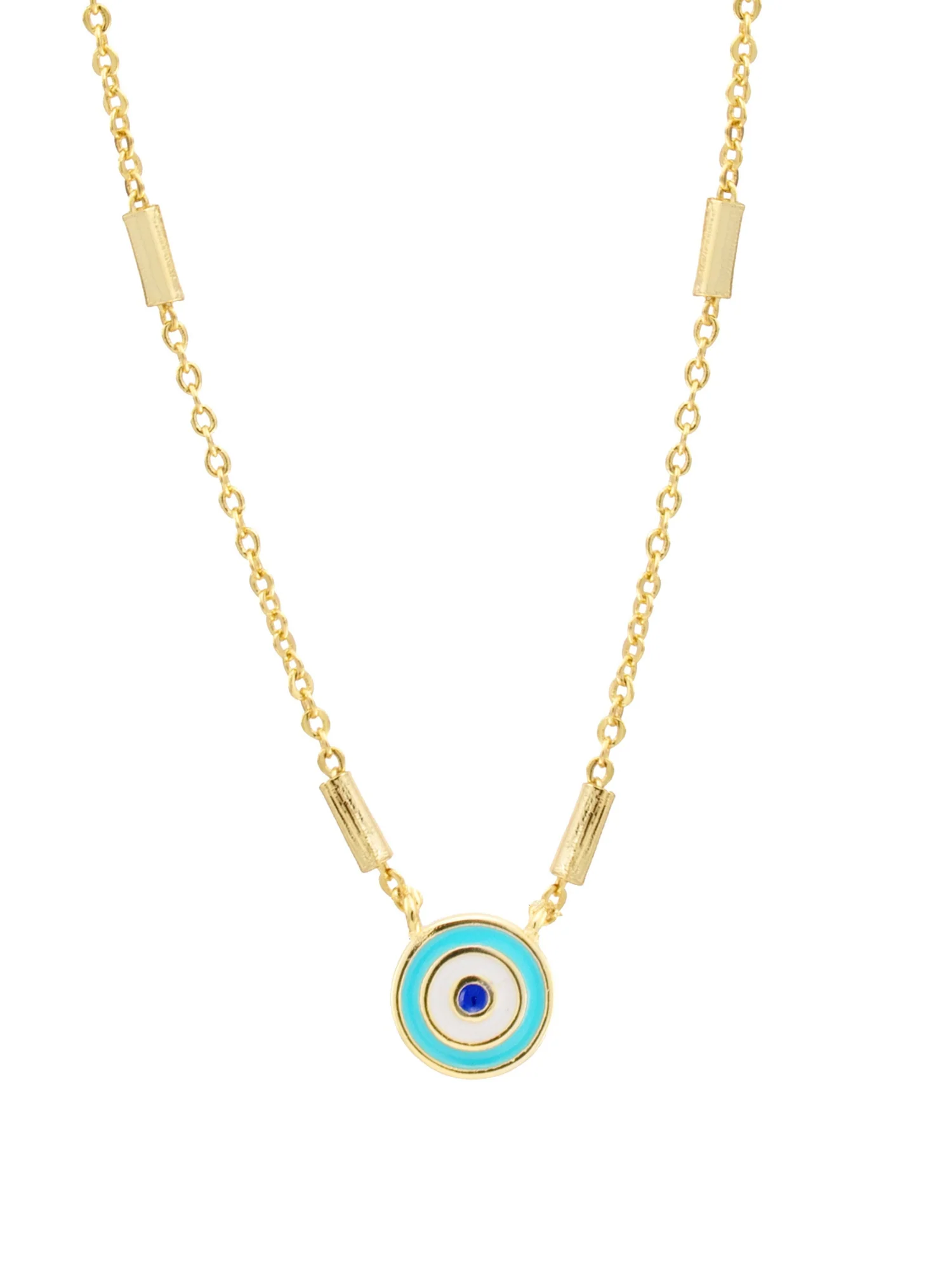 Sterling Silver Plated Evil Eye Pendant - Image 2