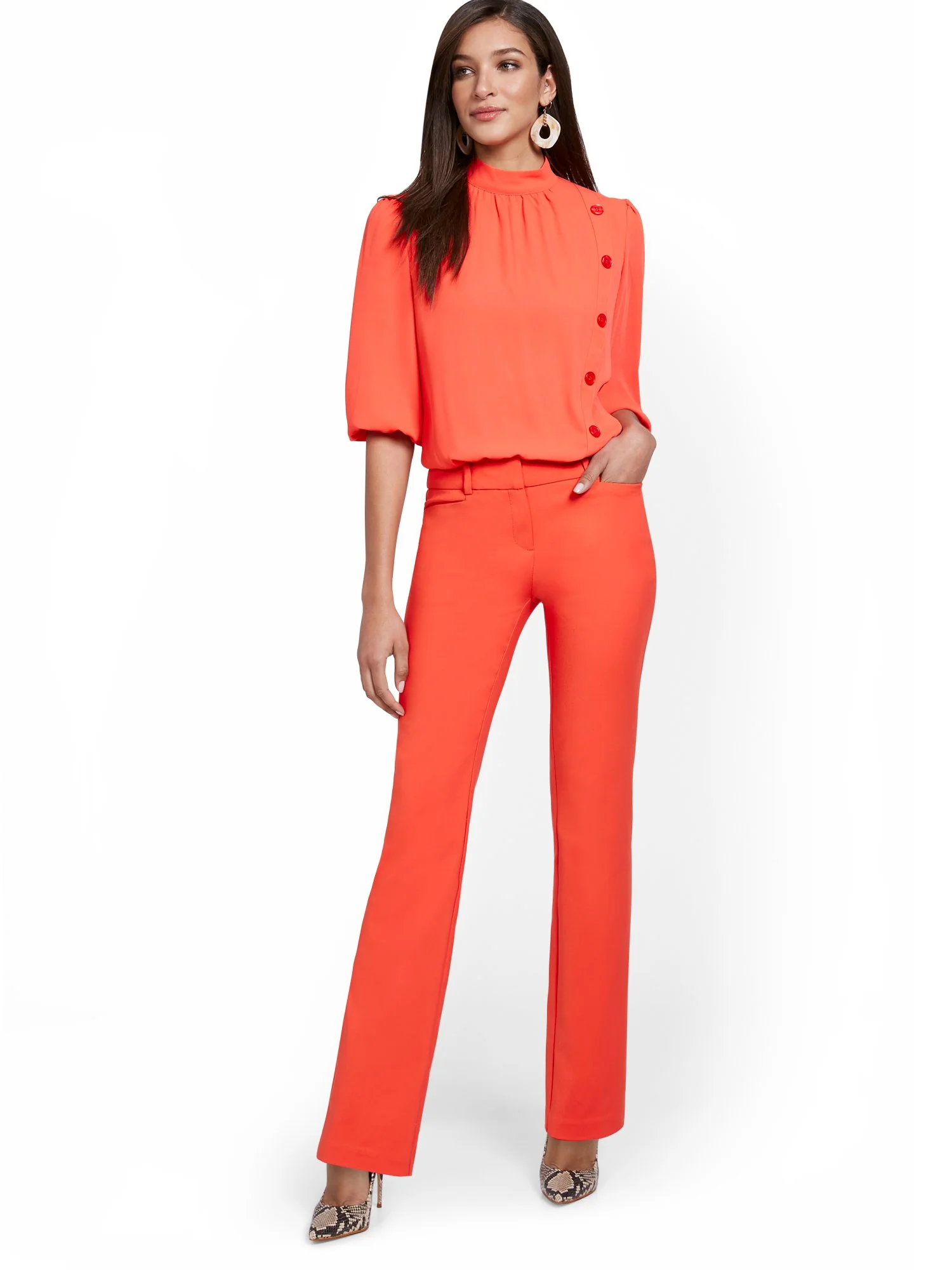 Straight-Leg Pant - All-Season Stretch - 7th Avenue - Image 15