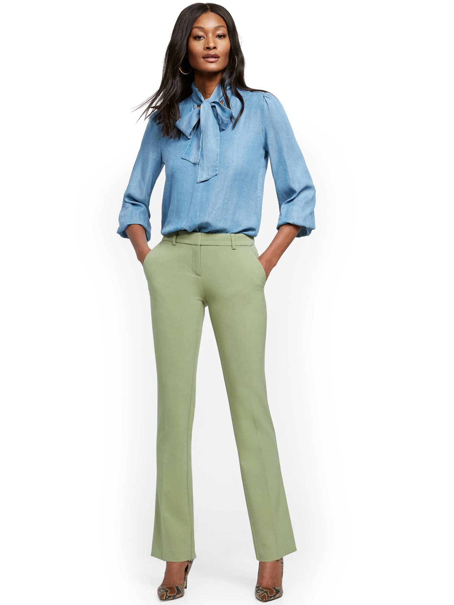 Straight-Leg Pant - Double Stretch - 7th Avenue - Image 12