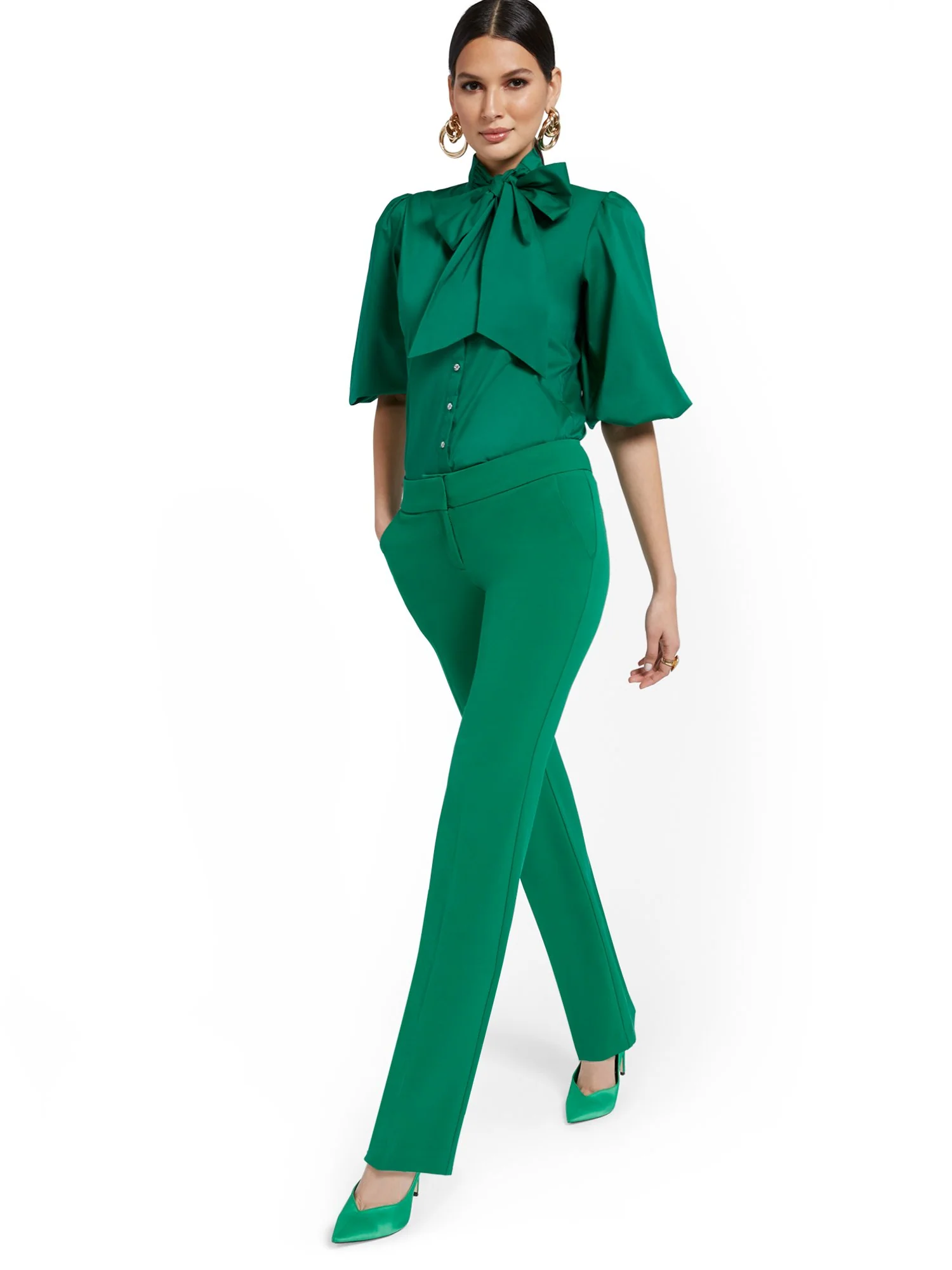 Straight-Leg Pant - Essential Stretch - 7th Avenue - Image 16