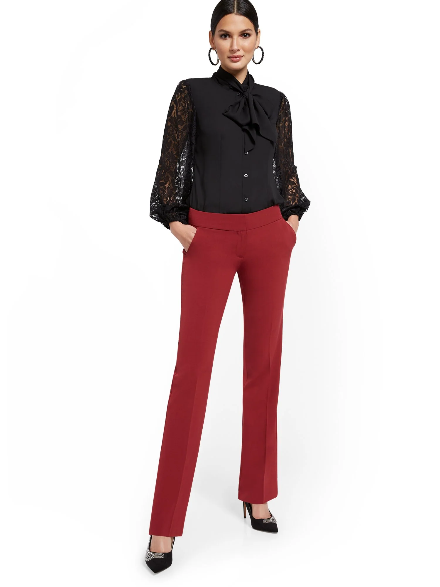 Straight-Leg Pant - Essential Stretch - 7th Avenue - Image 24