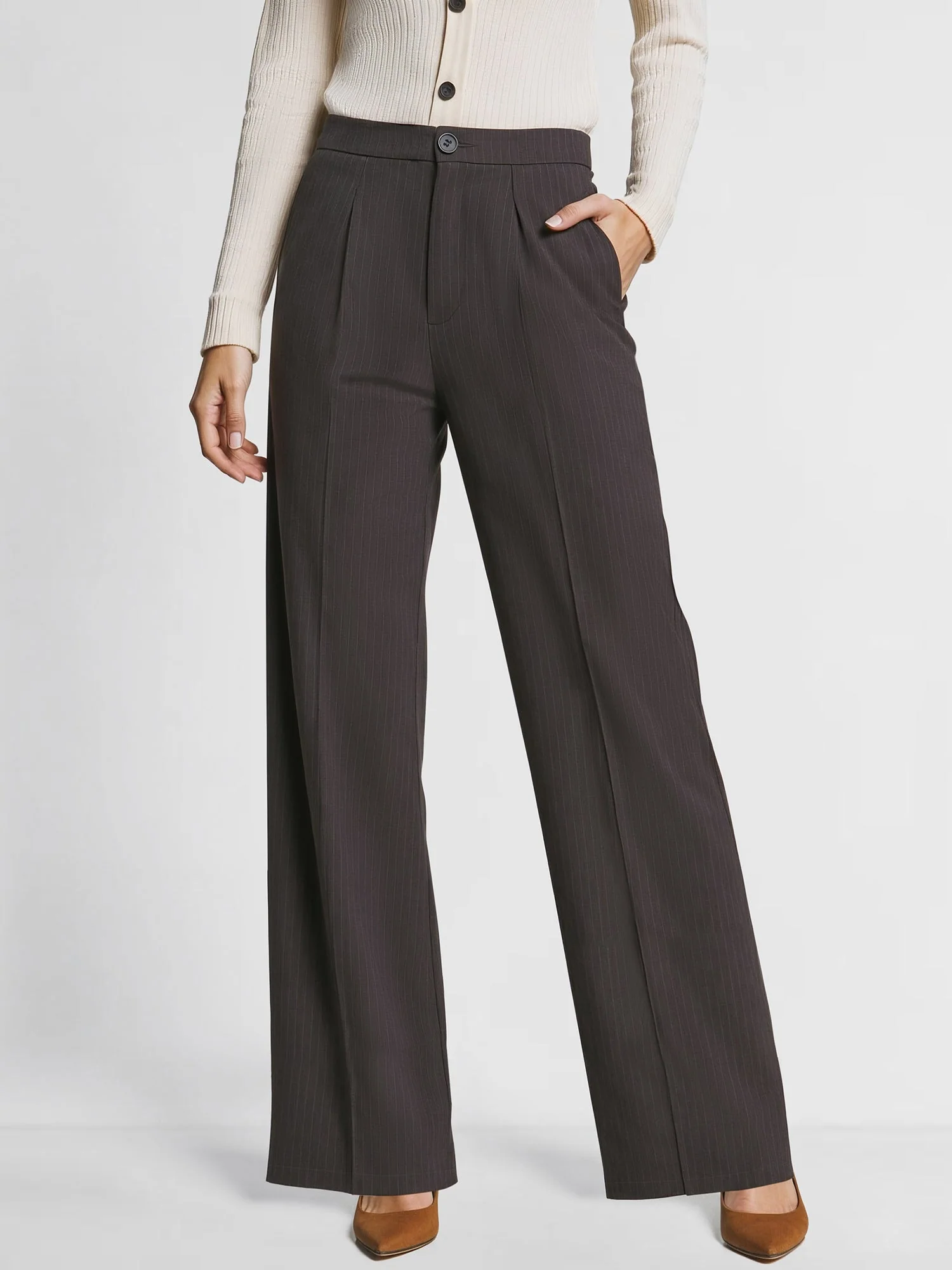Striped Straight Pants - Image 2
