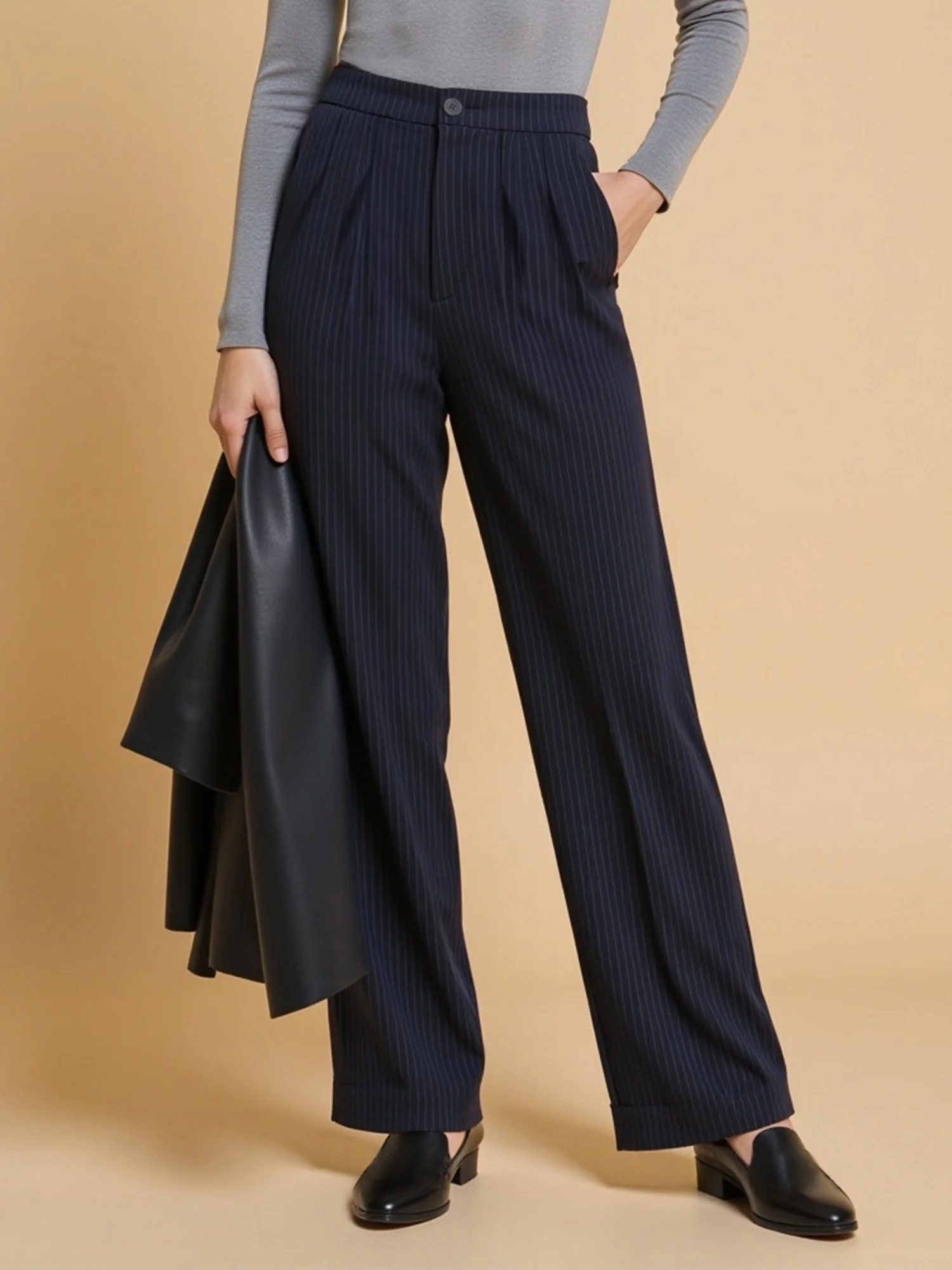 Striped Straight Pants - Image 8