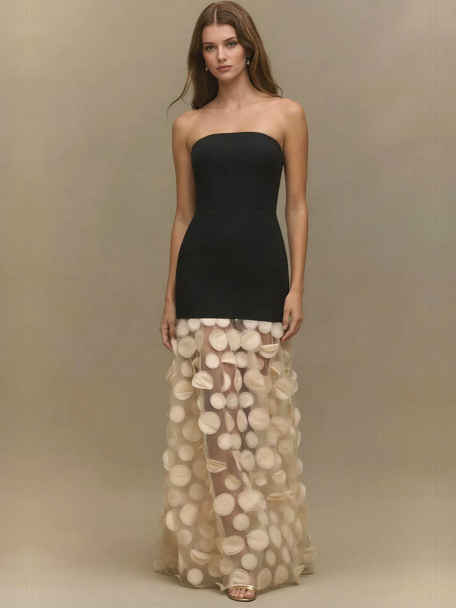 Strapless 3D Circle Gown - Image 2
