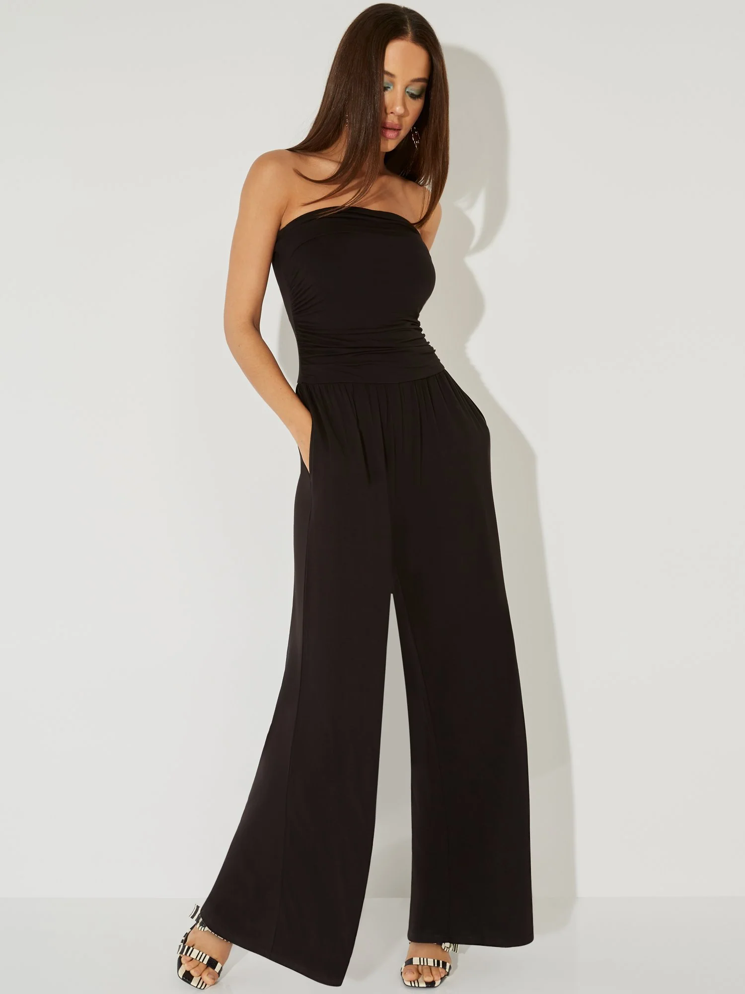 Strapless Convertible Fold-Over Jumpsuit - NY&C Style System - Image 2