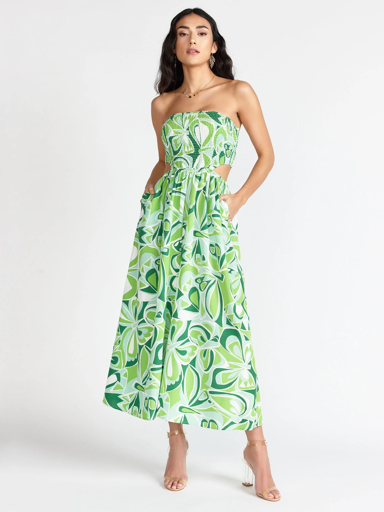 Aakaa Strapless Cutout Wide Leg Jumpsuit - Brands We Love - Image 2