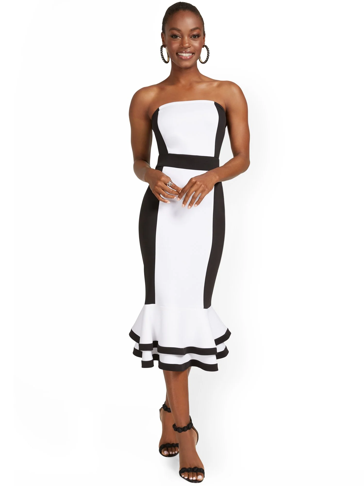 Strapless Flounce-Hem Dress - Image 2
