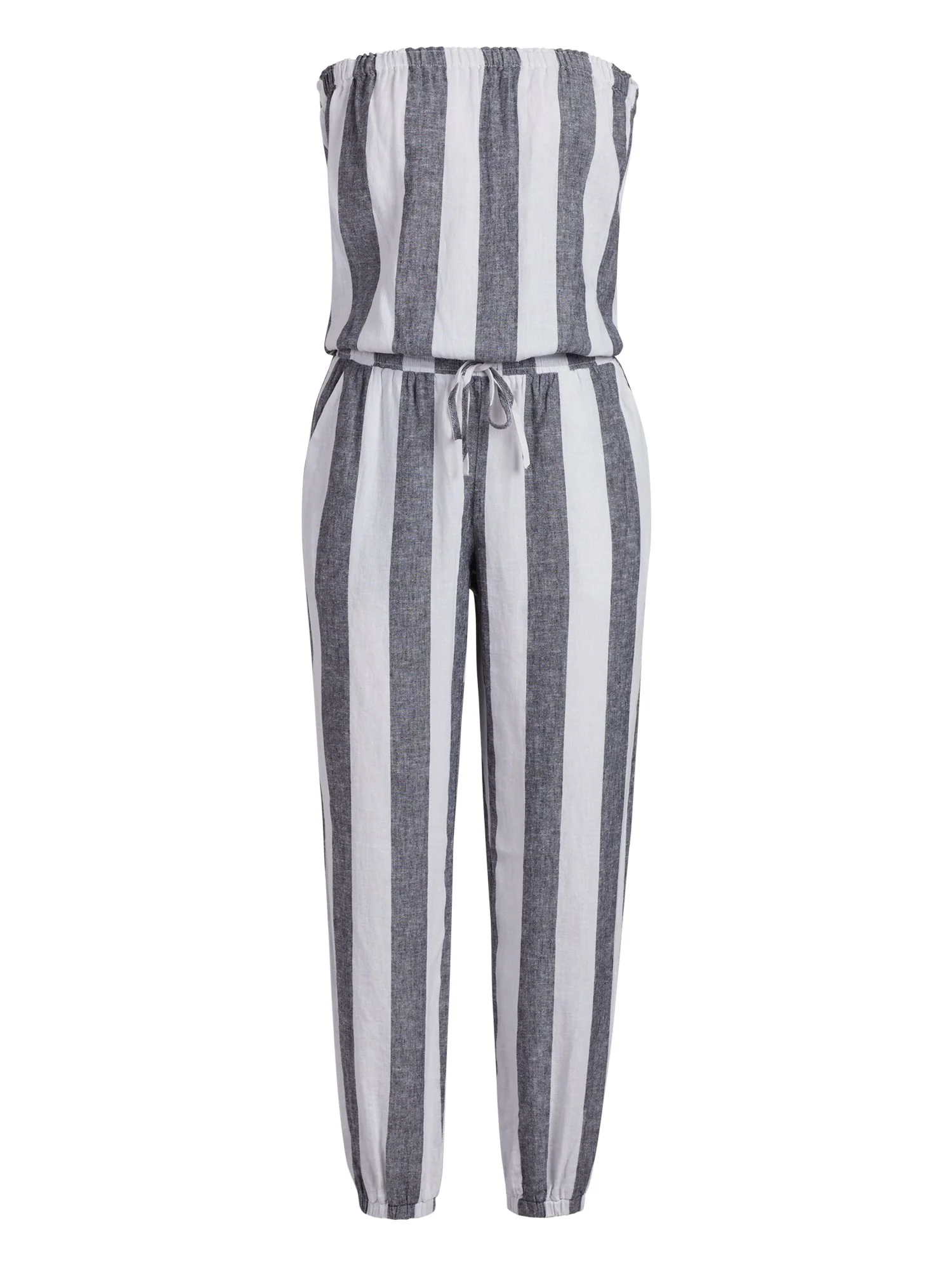 Strapless Linen-Blend Jumpsuit - Image 2