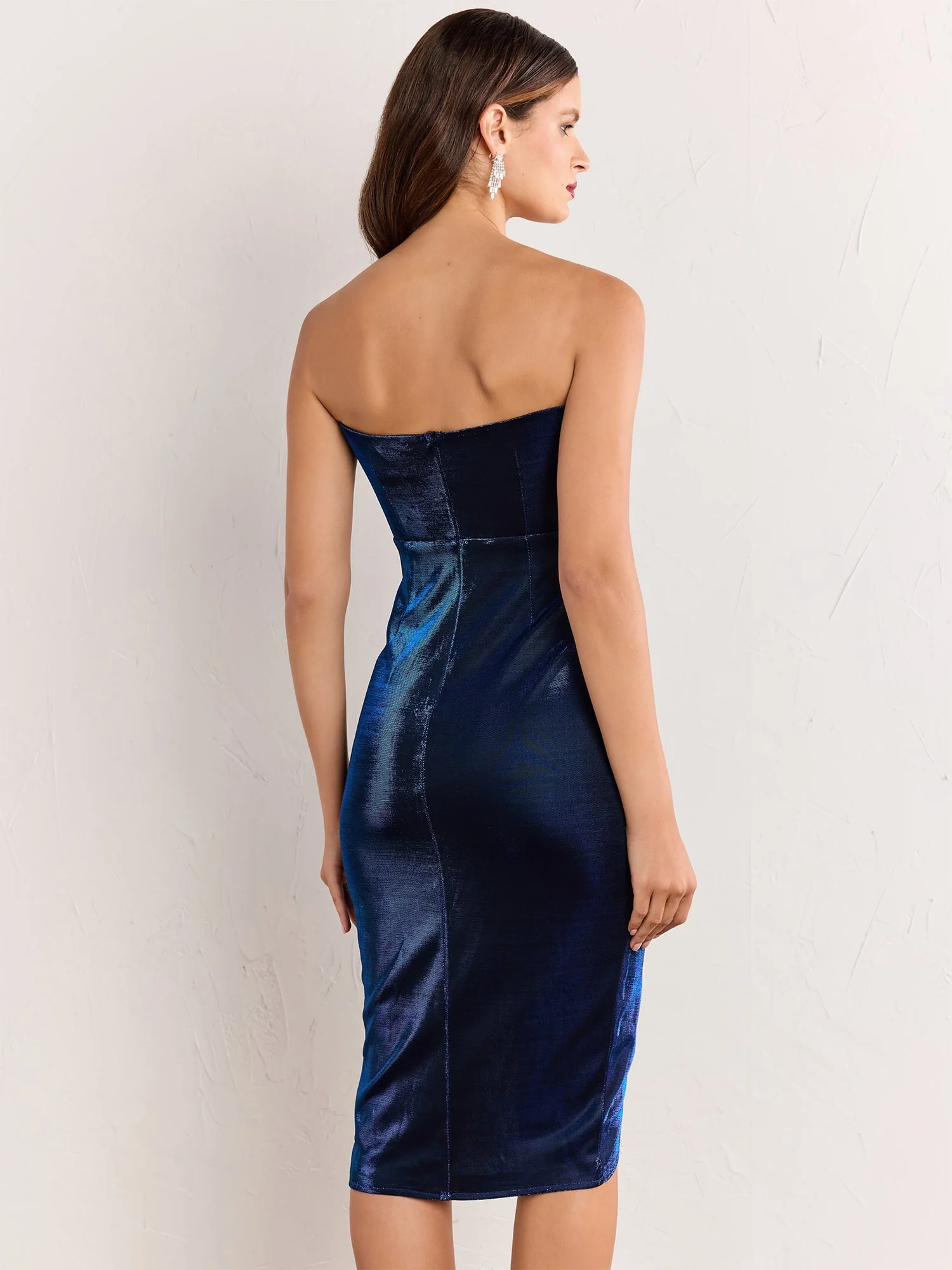Strapless Metallic Tulip Midi Dress - Do+Be - Image 9