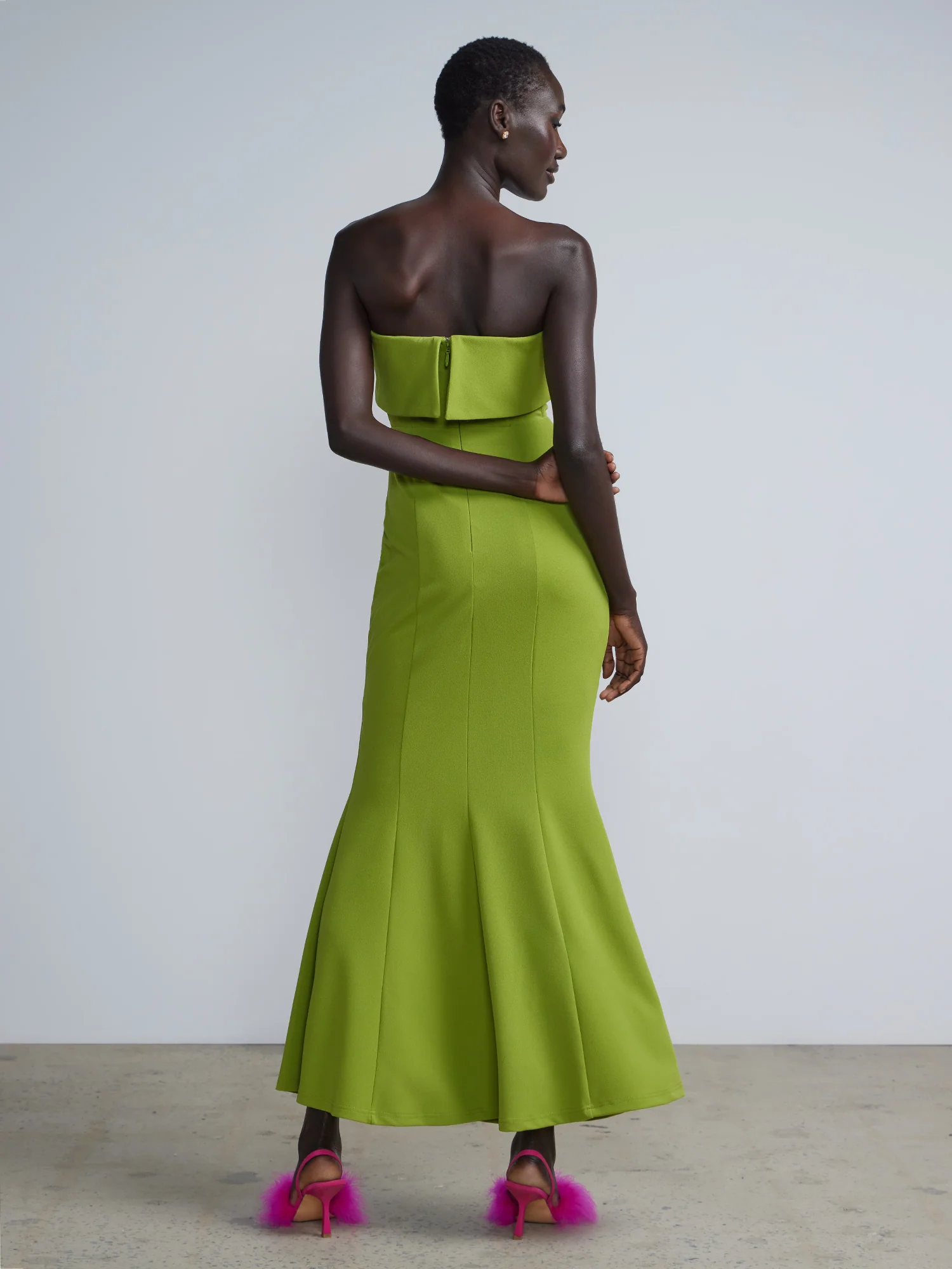 Strapless Ruffle Detail Gown - Image 3