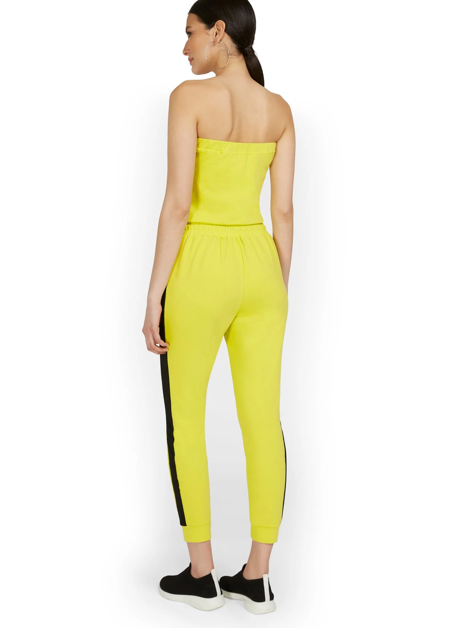 Strapless Side-Stripe Jumpsuit - Image 2