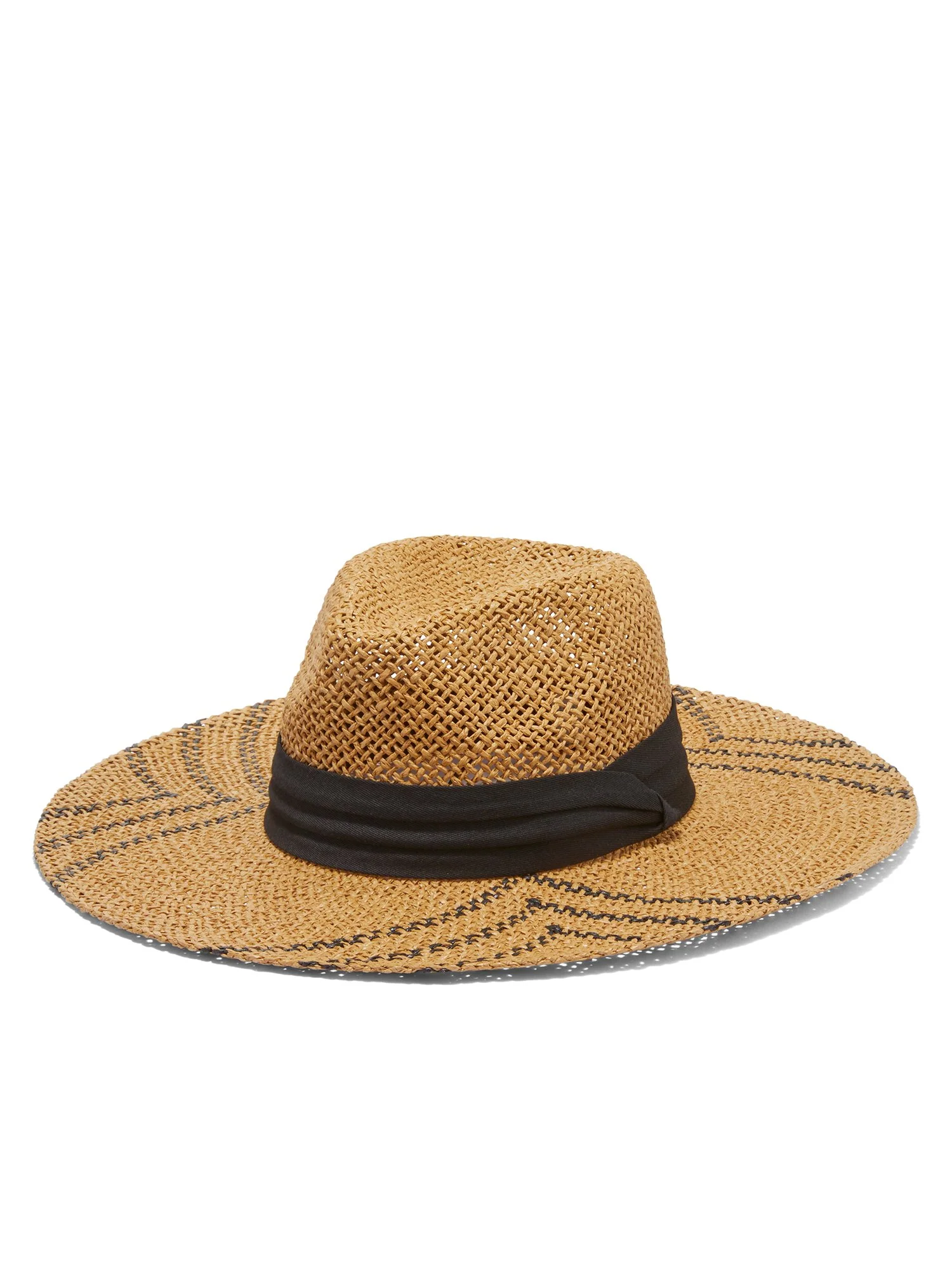 Fame Accessories Stripe-Accent Straw Hat - Brands We Love
