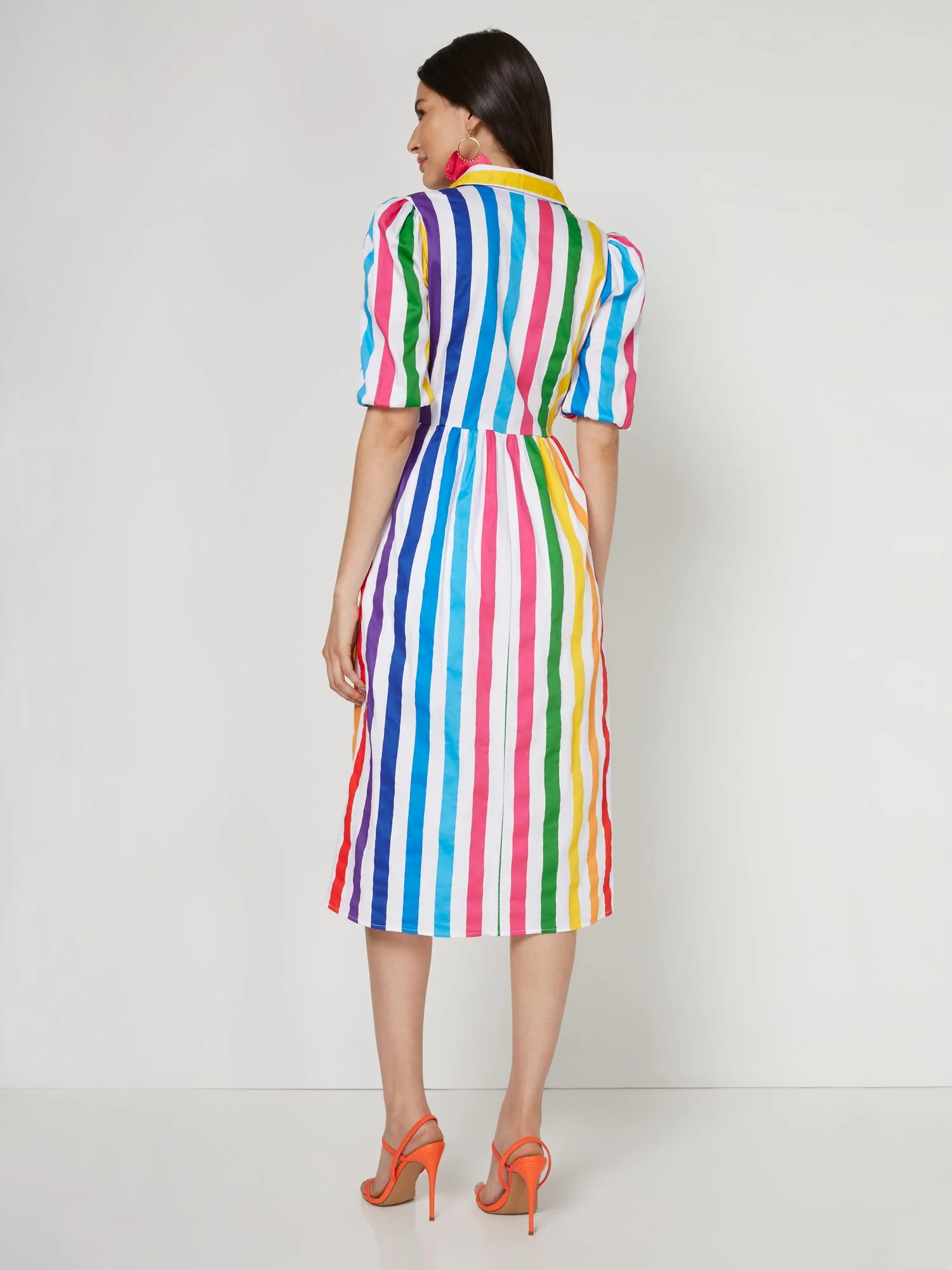 Stripe Bow-Front Drama Poplin Shirt - Image 3