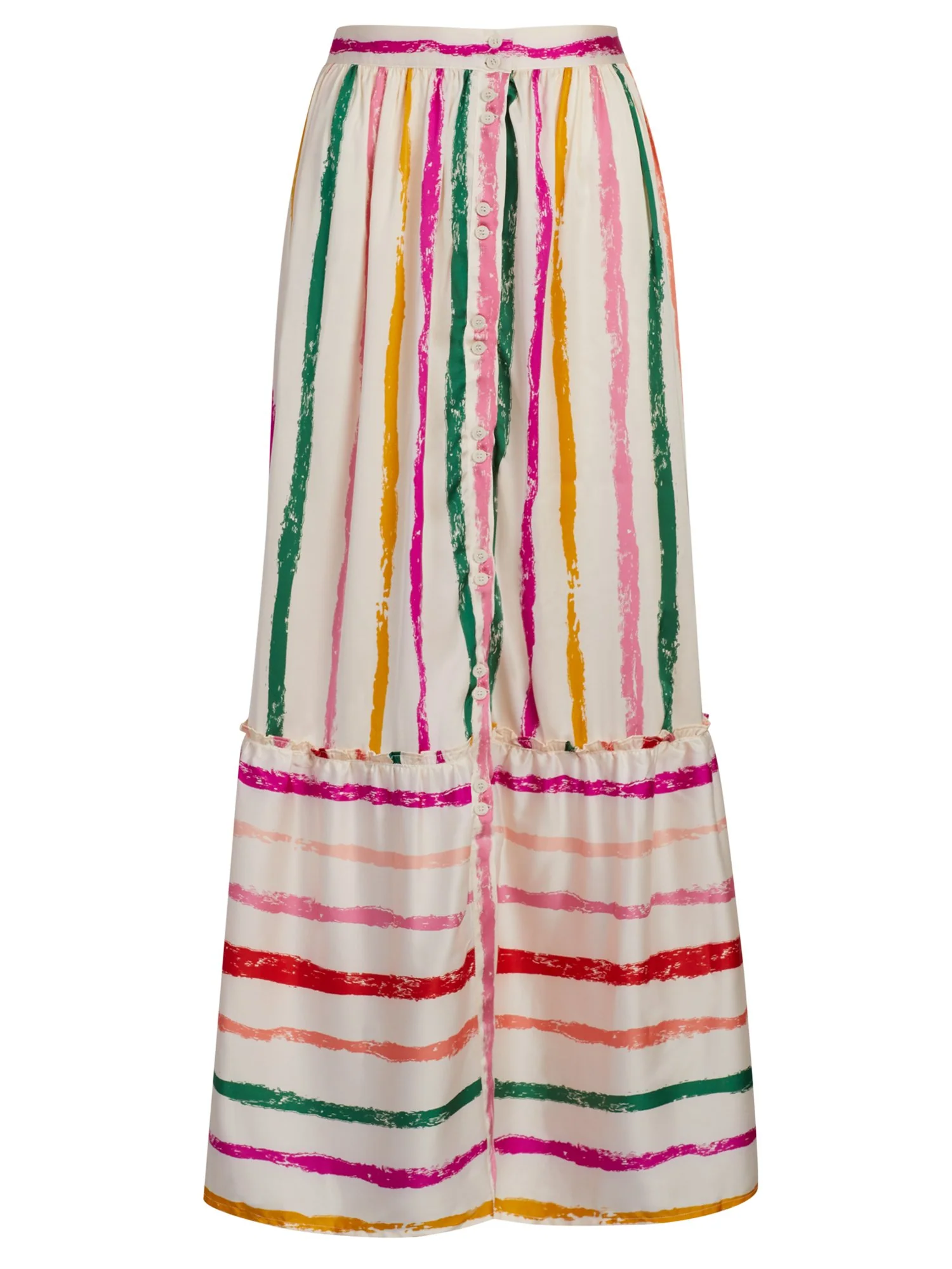 Stripe Button-Front Maxi Skirt - Image 2