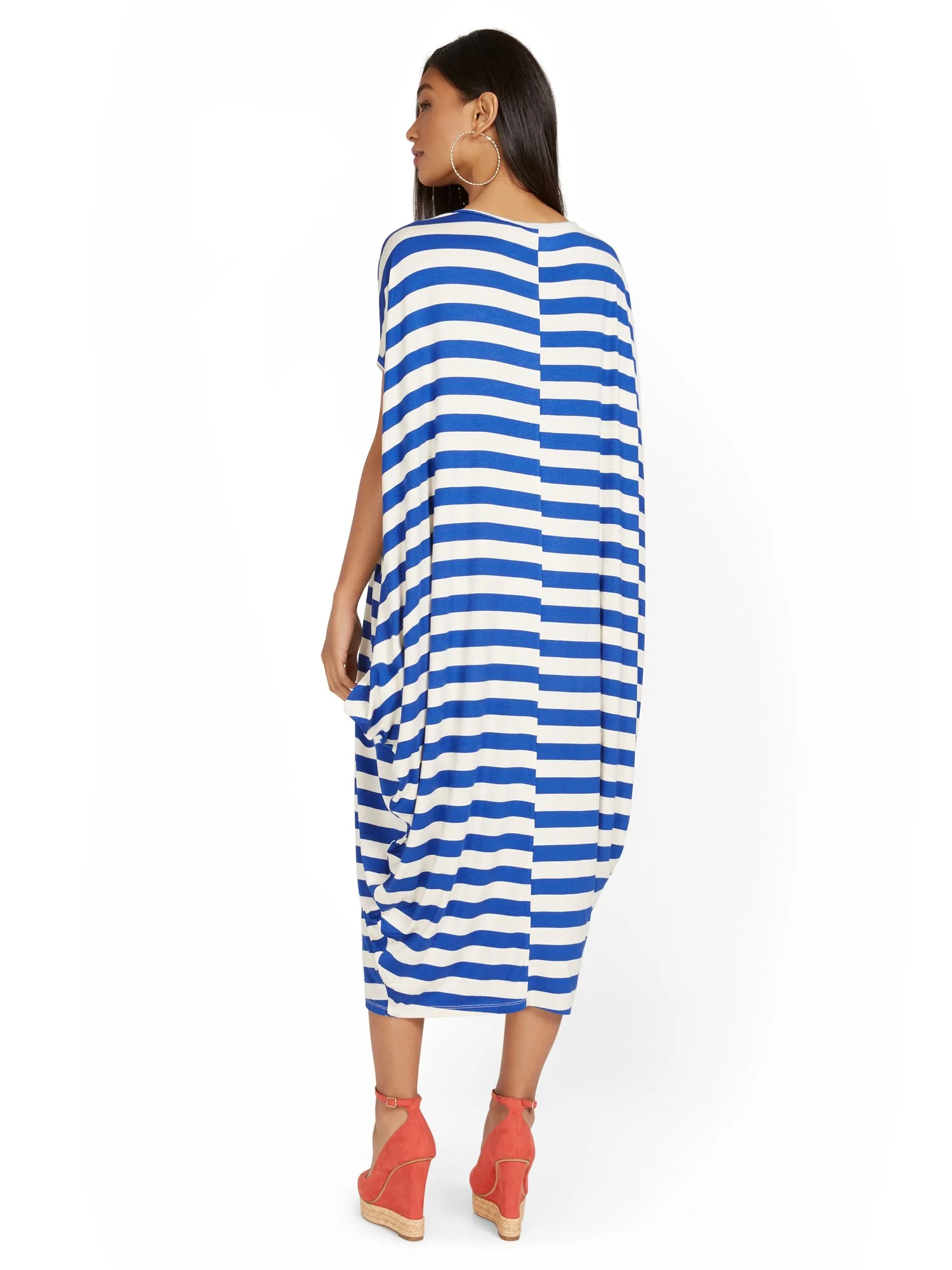 Stripe Cocoon Midi Dress - Image 3