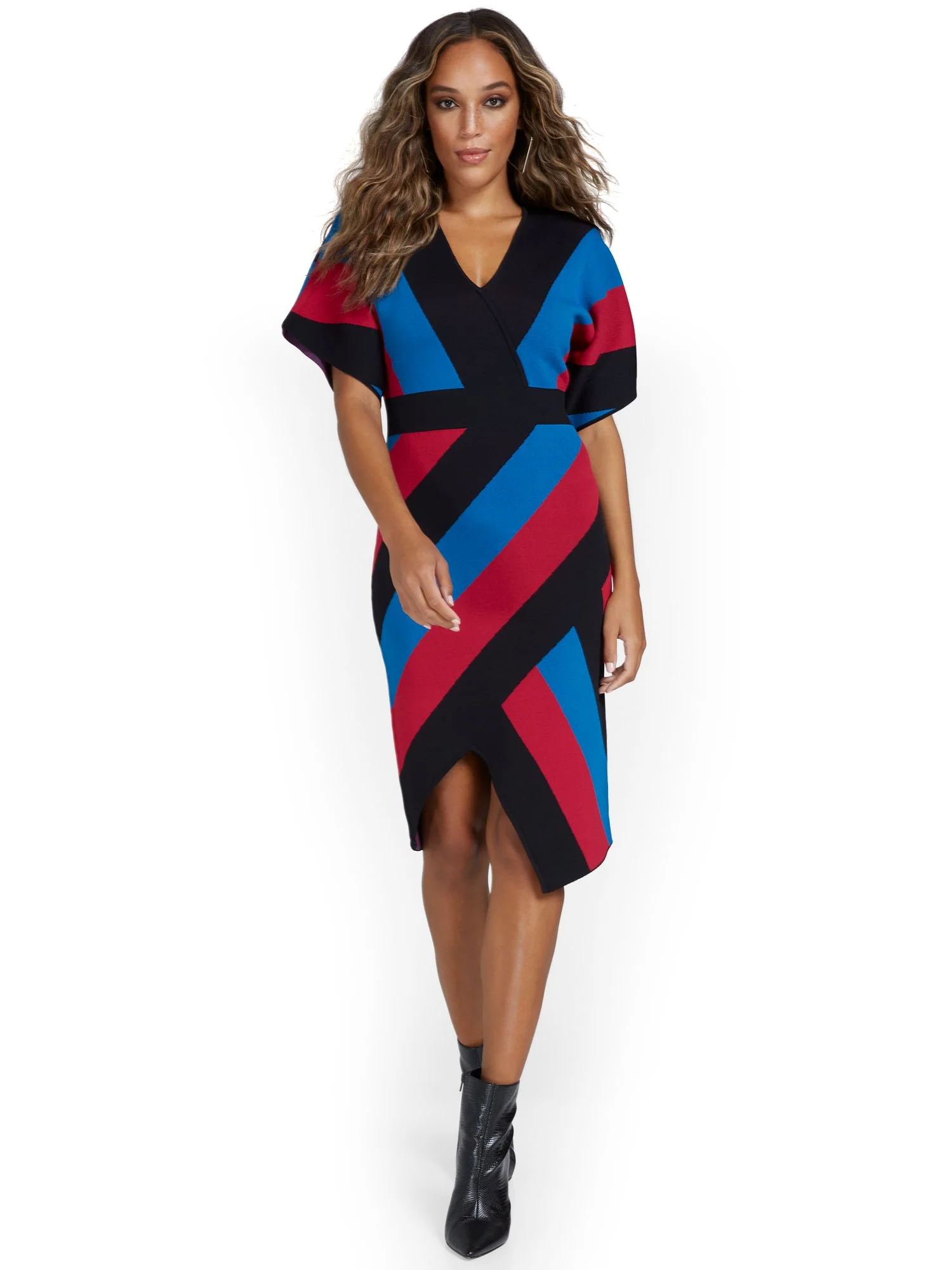 Stripe Dolman Sweater Dress - Image 2