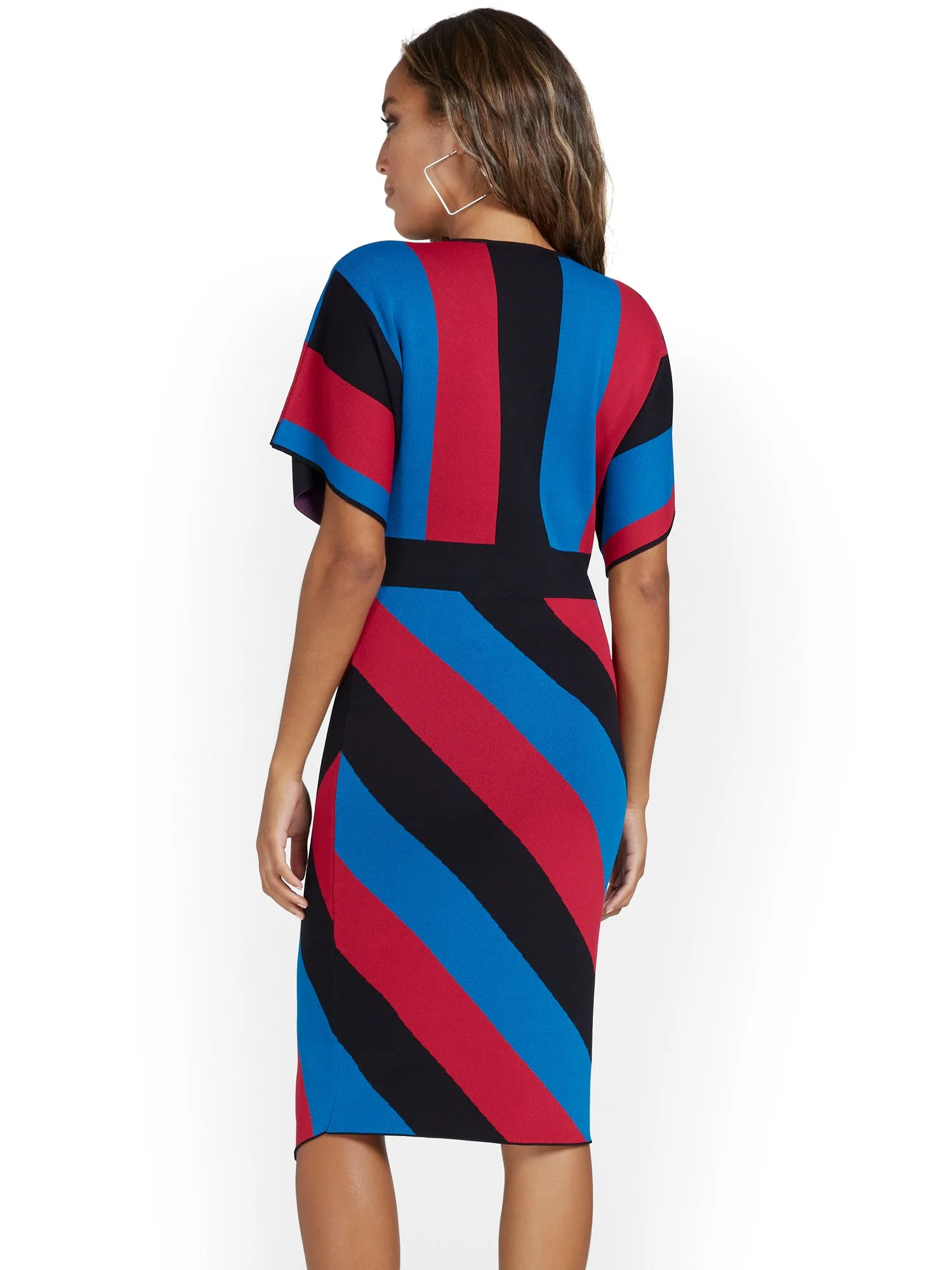 Stripe Dolman Sweater Dress - Image 3