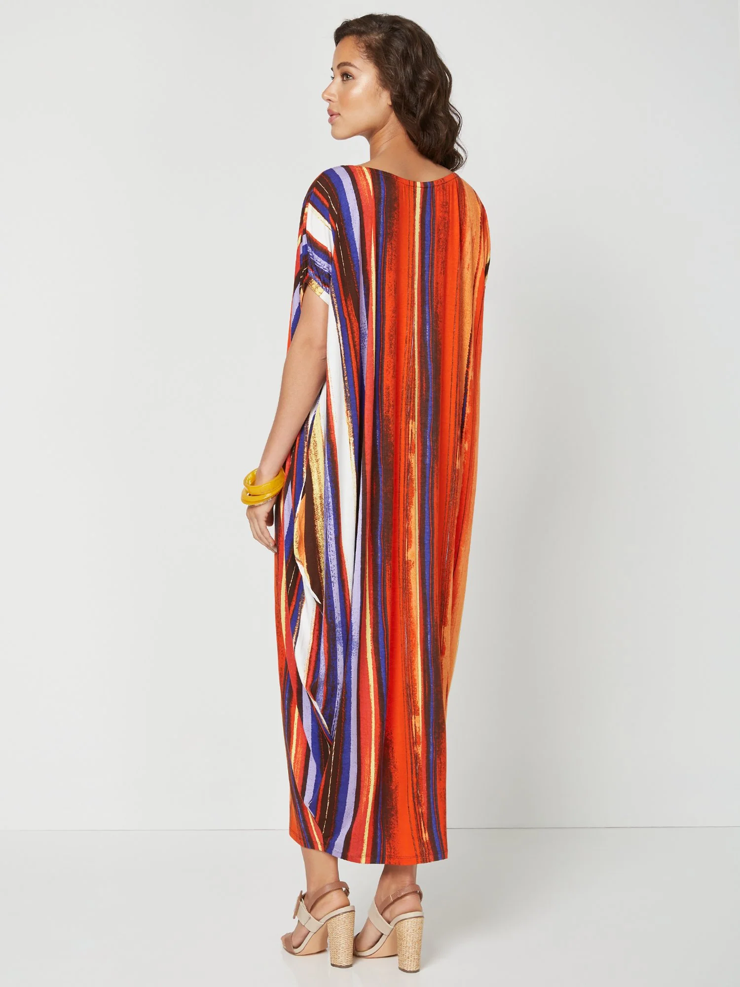 Stripe Kimono Maxi Dress - Image 3