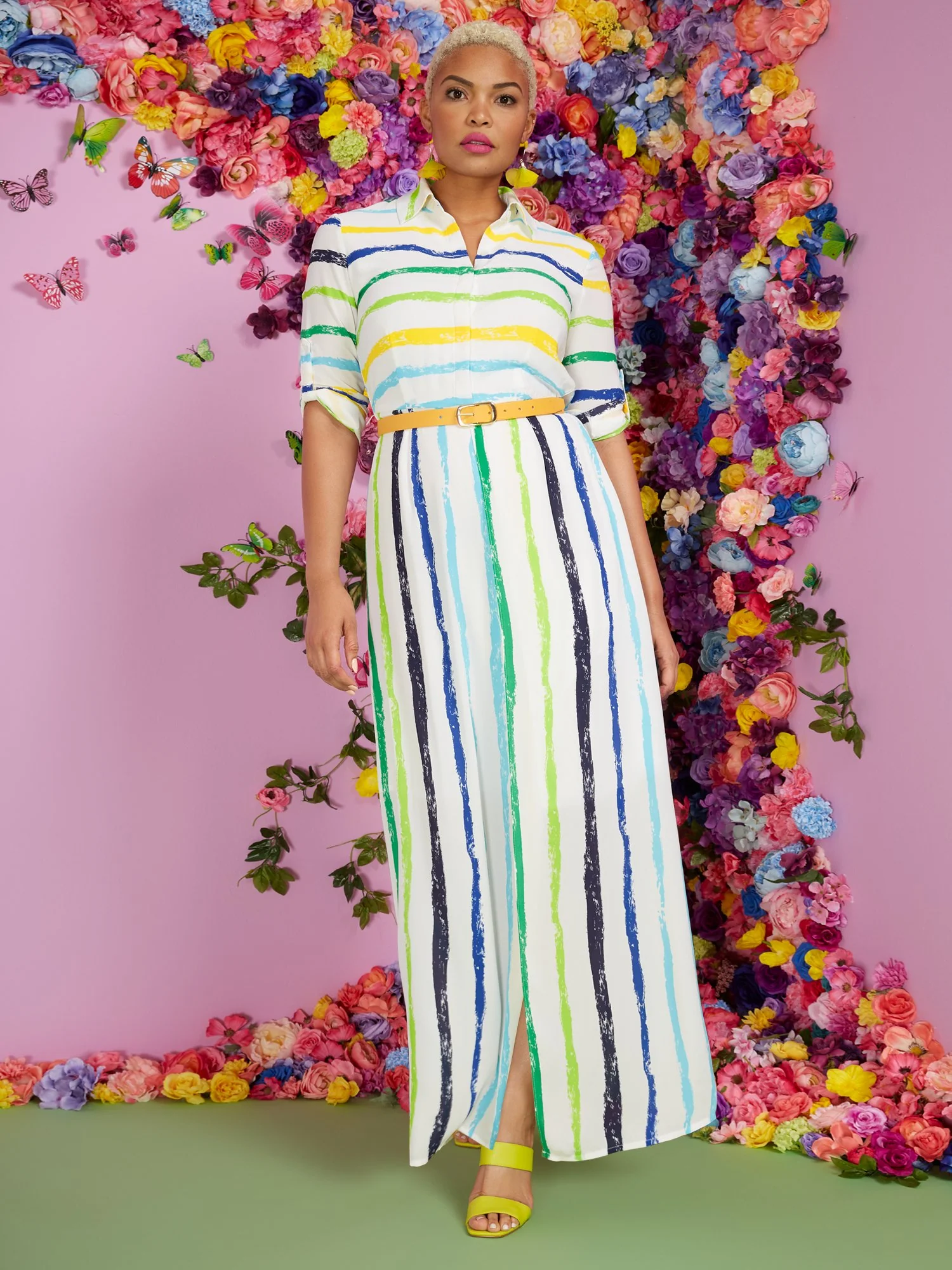 Stripe Maxi Shirtdress - Image 7