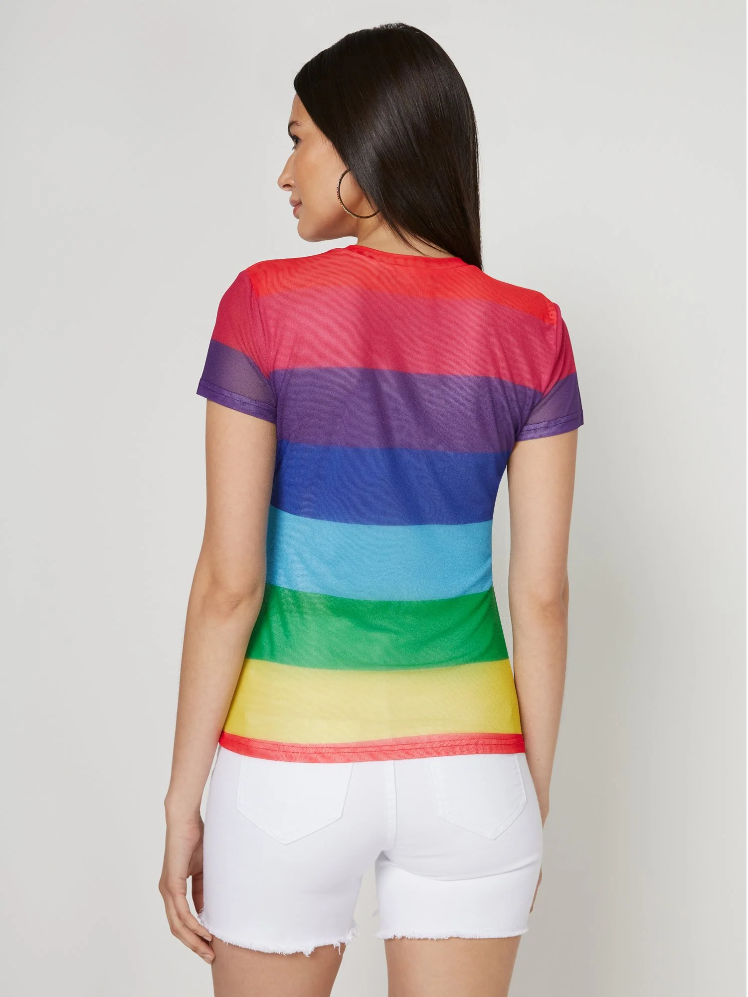 Stripe Mesh Tee - Image 3