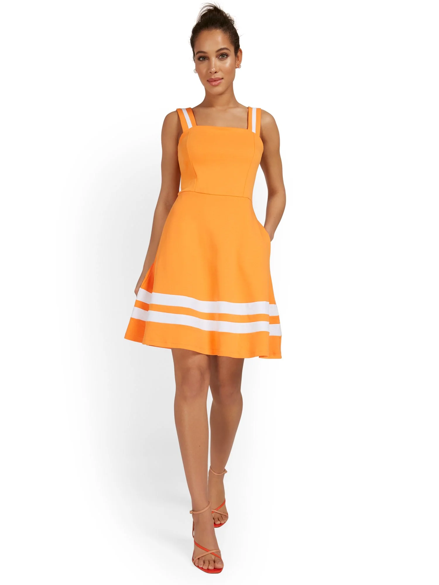 Stripe Tank Fit and Flare Dress - City Knits - Image 8