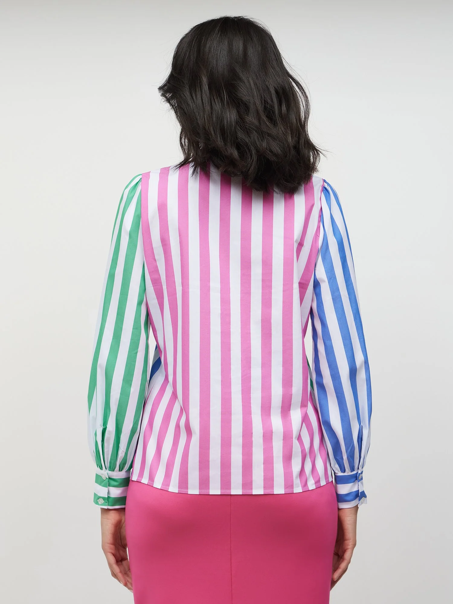 Striped Bow-Front Poplin Shirt - Image 2