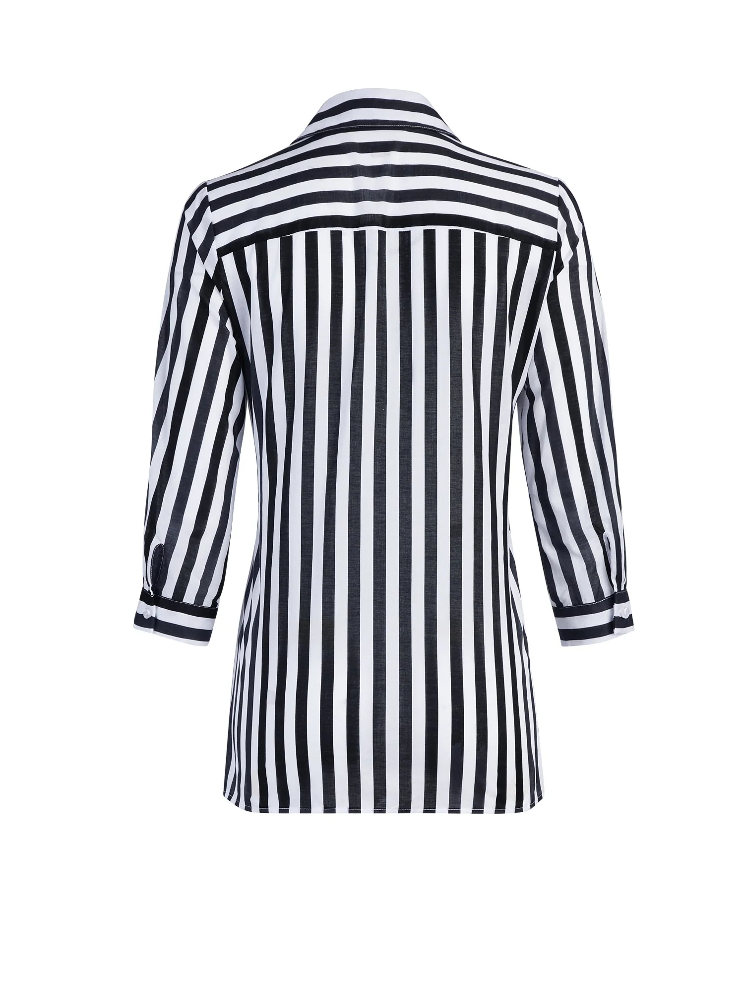 Striped Button-Down Twist-Front Shirt - Image 3