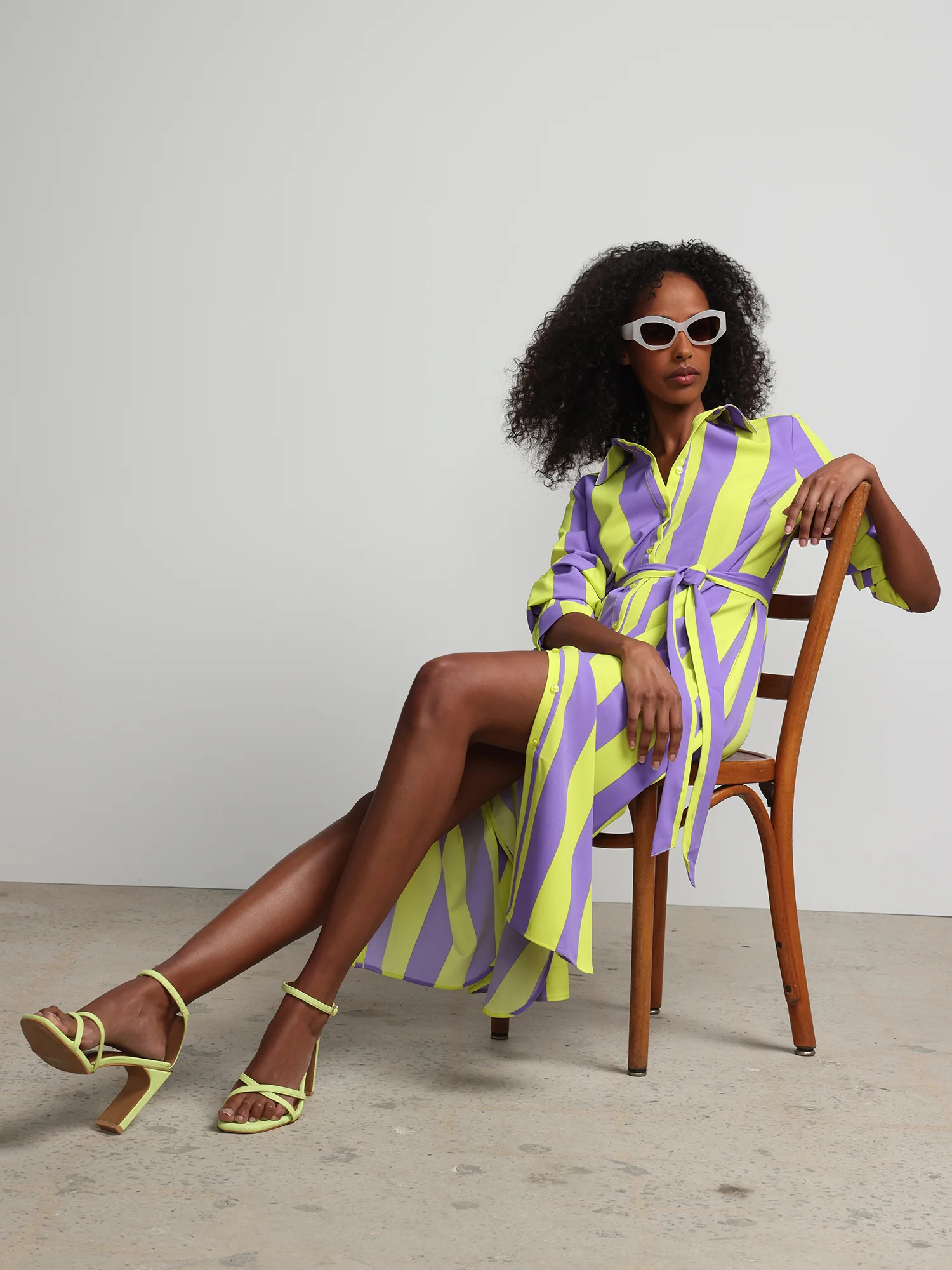 Midi shirt dress