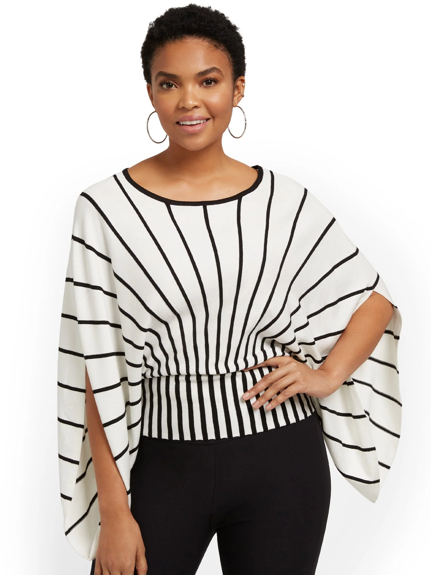 Striped Dolman Sweater - Image 2