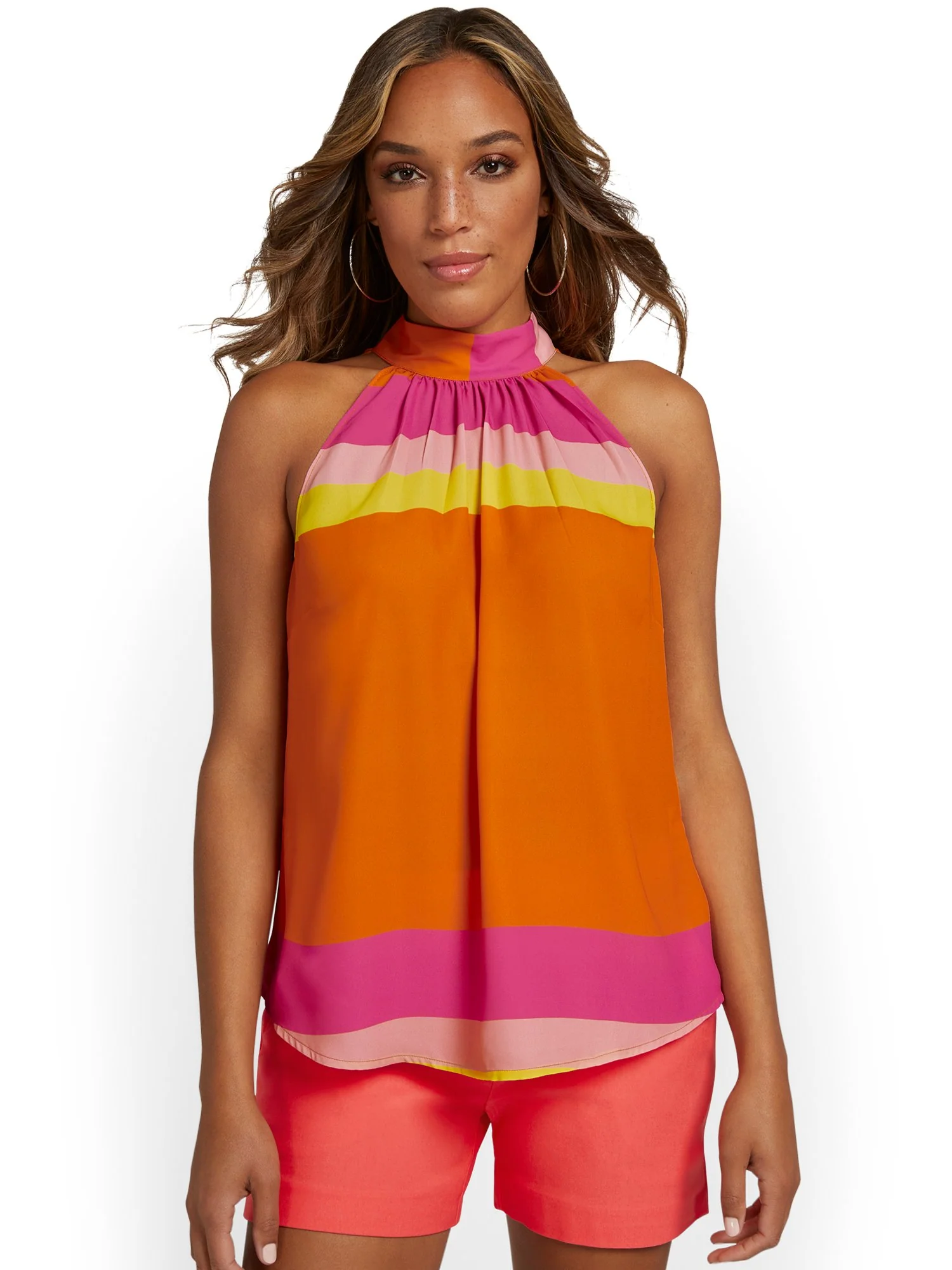 Striped Halterneck Blouse - Image 4