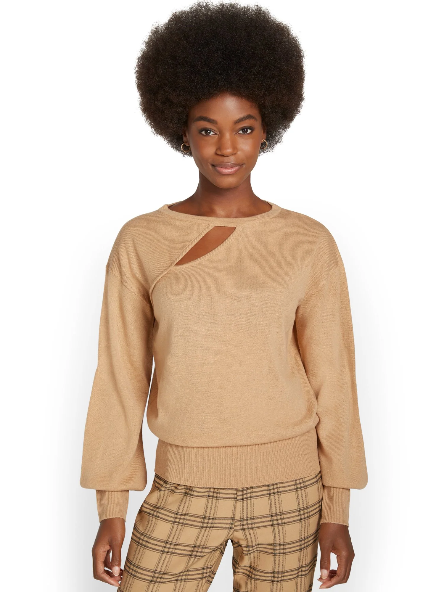Striped Love-Print Bow-Back Sweater - Image 4