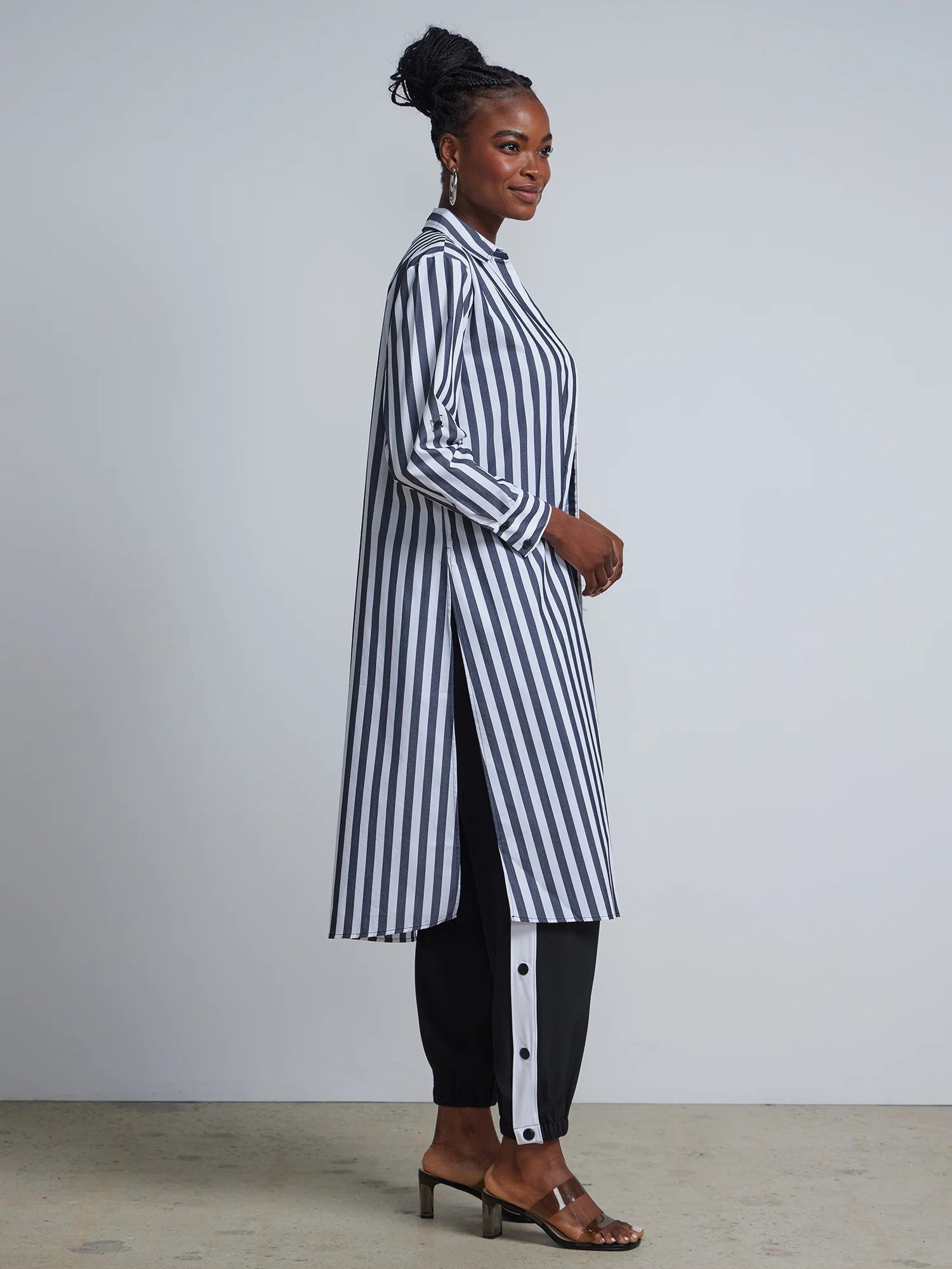 Striped Maxi Button-Front - NY&C Madison Shirt® - Image 2