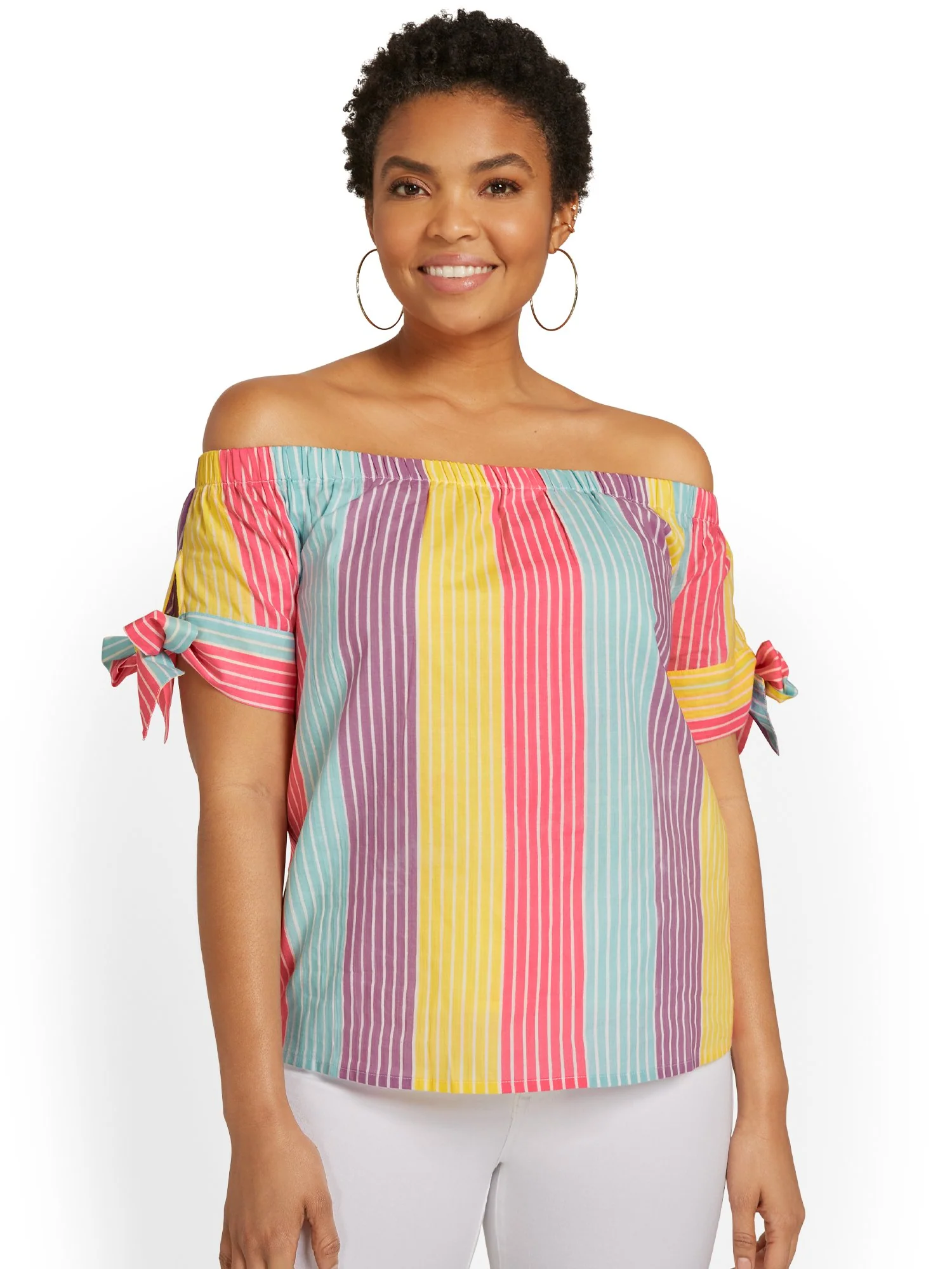 Striped Off-The-Shoulder Top