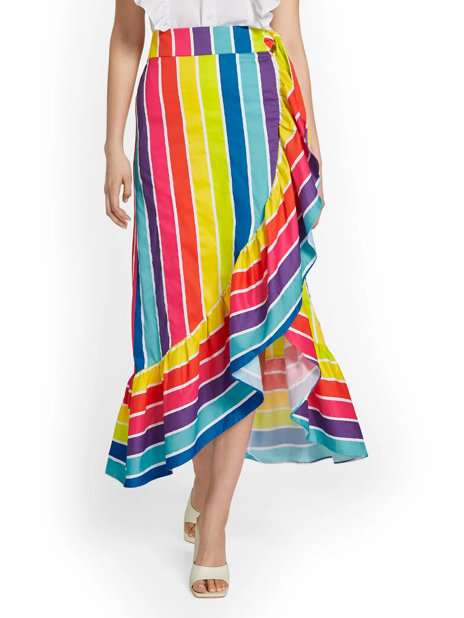 Striped Ruffle Maxi Skirt - Image 2