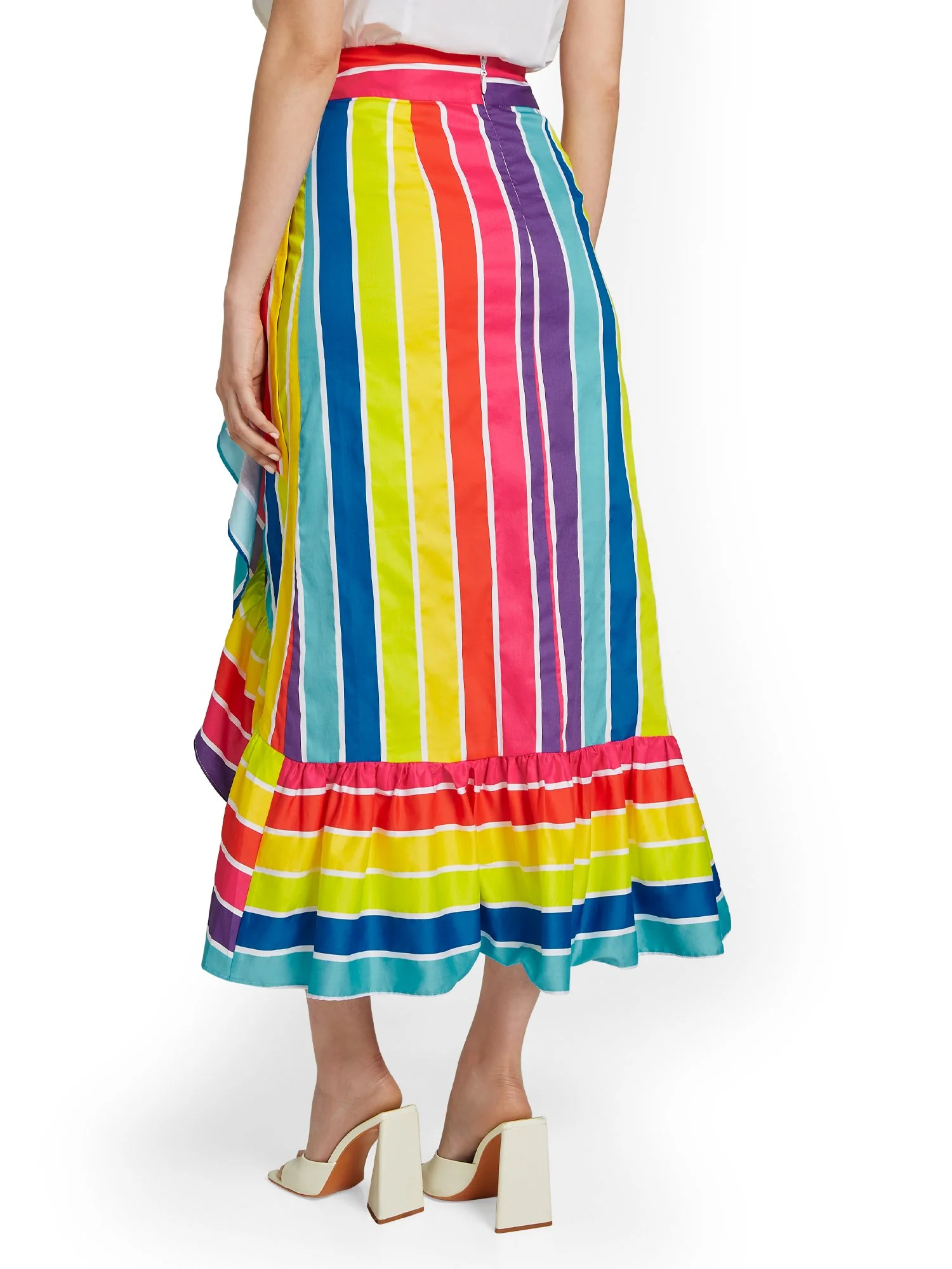 Striped Ruffle Maxi Skirt - Image 3