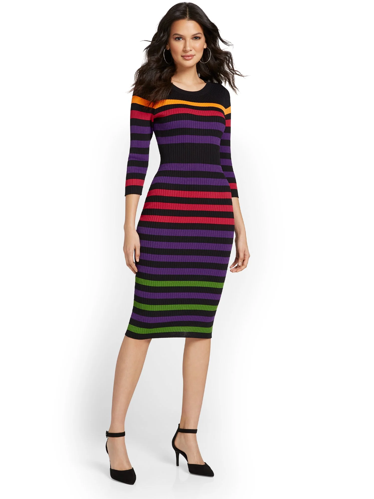 Striped Sweater Dress - Image 2